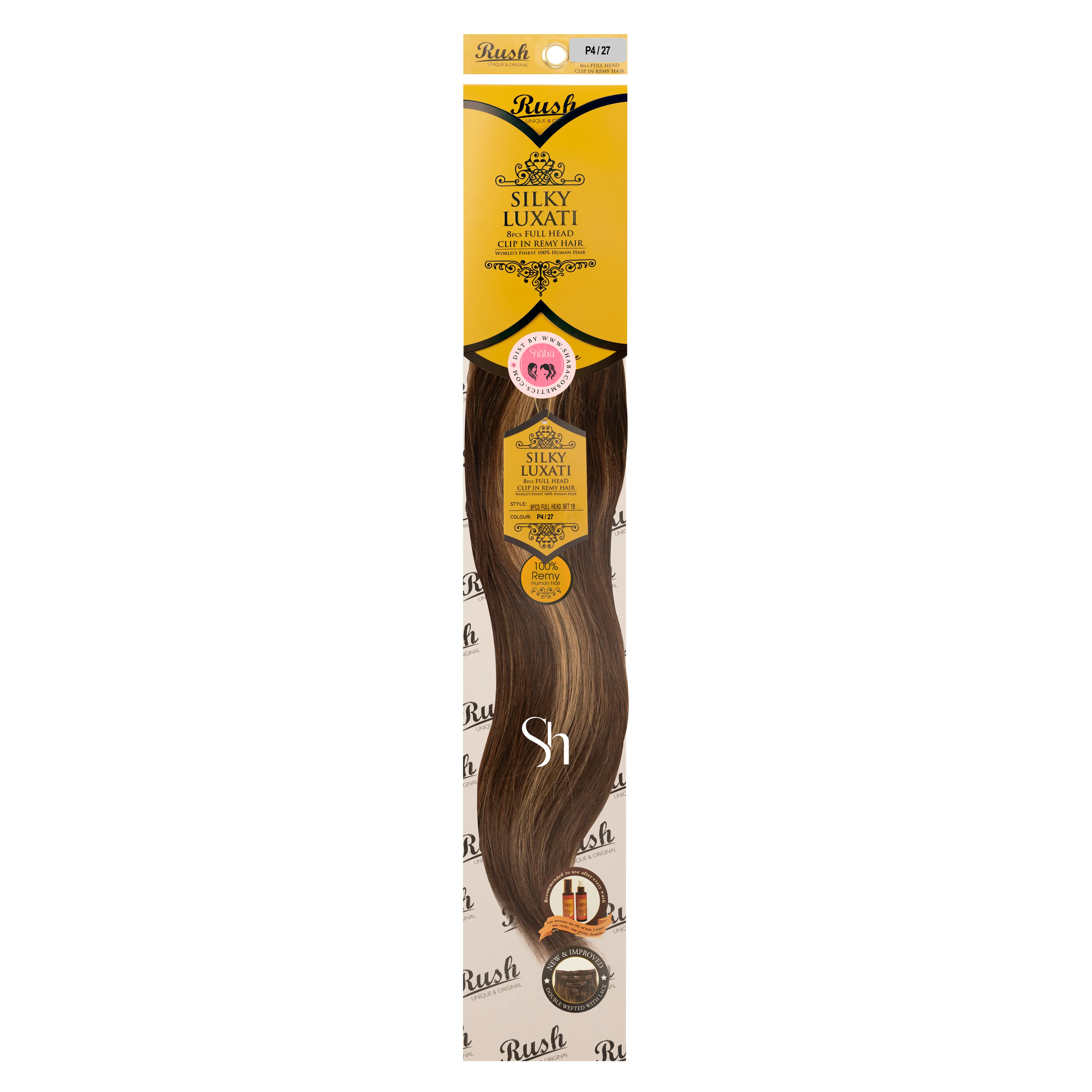 RUSH Silky Luxati 18" Straight 8pcs Full Head Clip-In 100% Human Remy Hair - Image 15