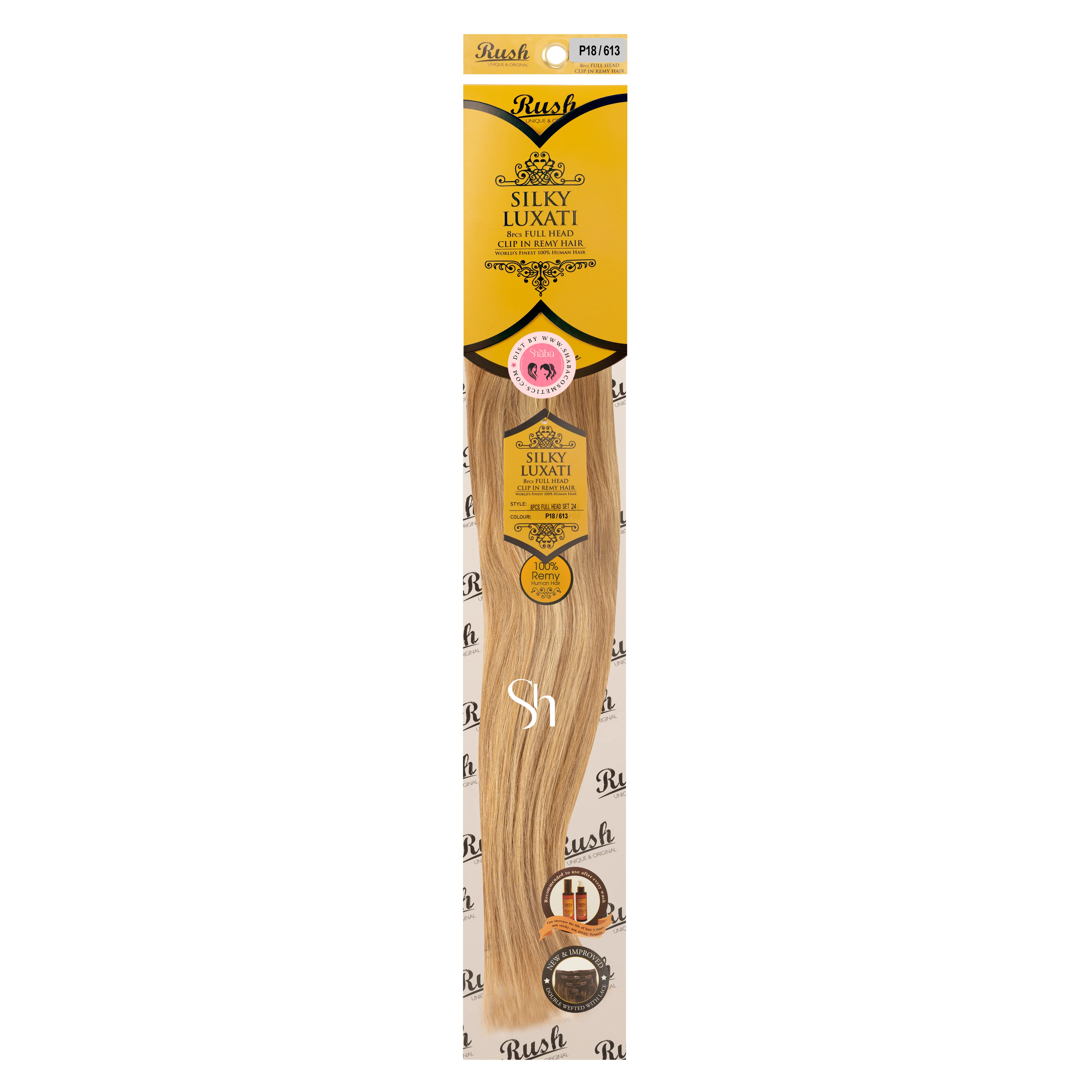 RUSH Silky Luxati 24" Straight 8pcs Full Head Clip-In 100% Human Remy Hair - Image 8