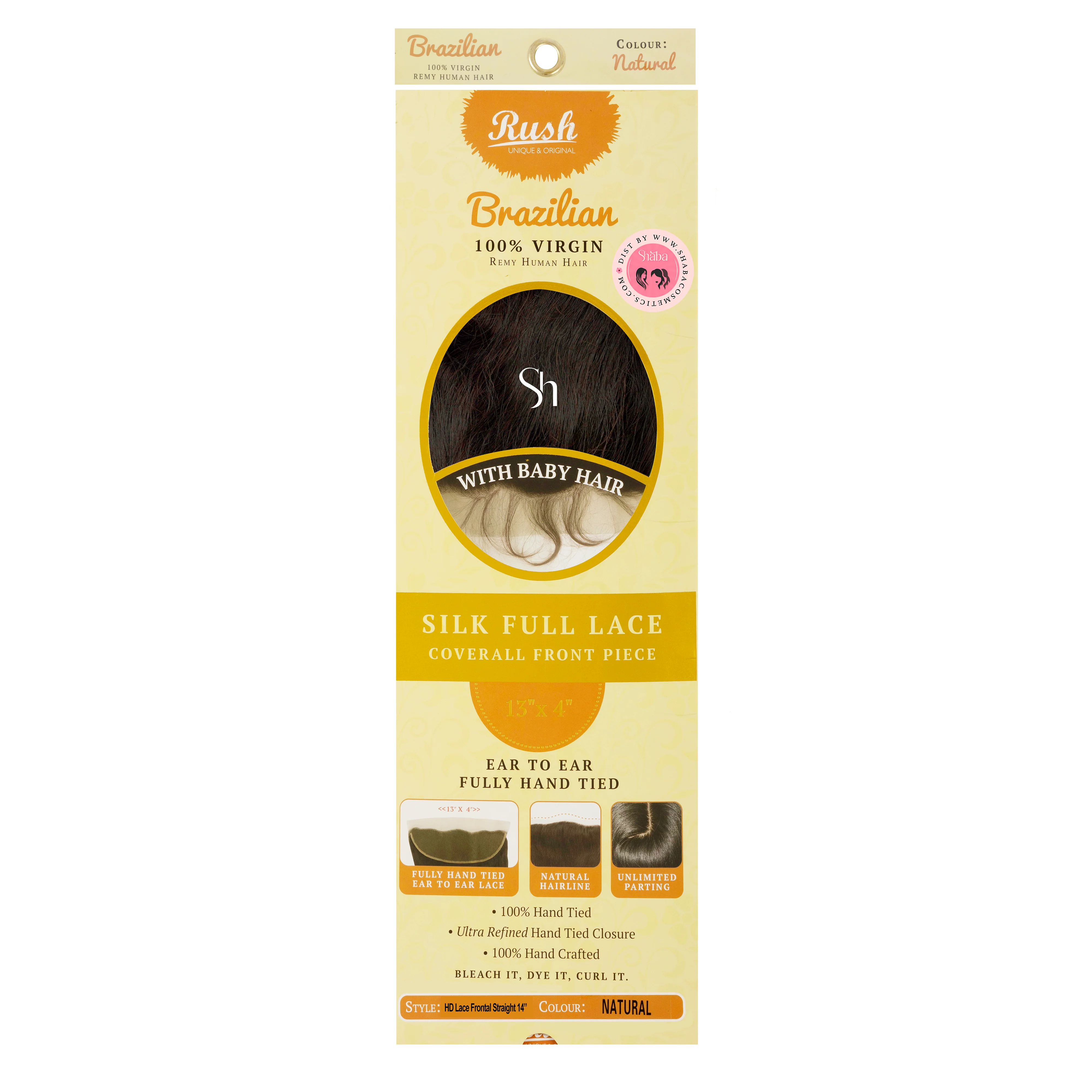 RUSH Temptation 100% Virgin Brazilian Full HD Frontal Ear to Ear 13"x4" Straight - Image 9