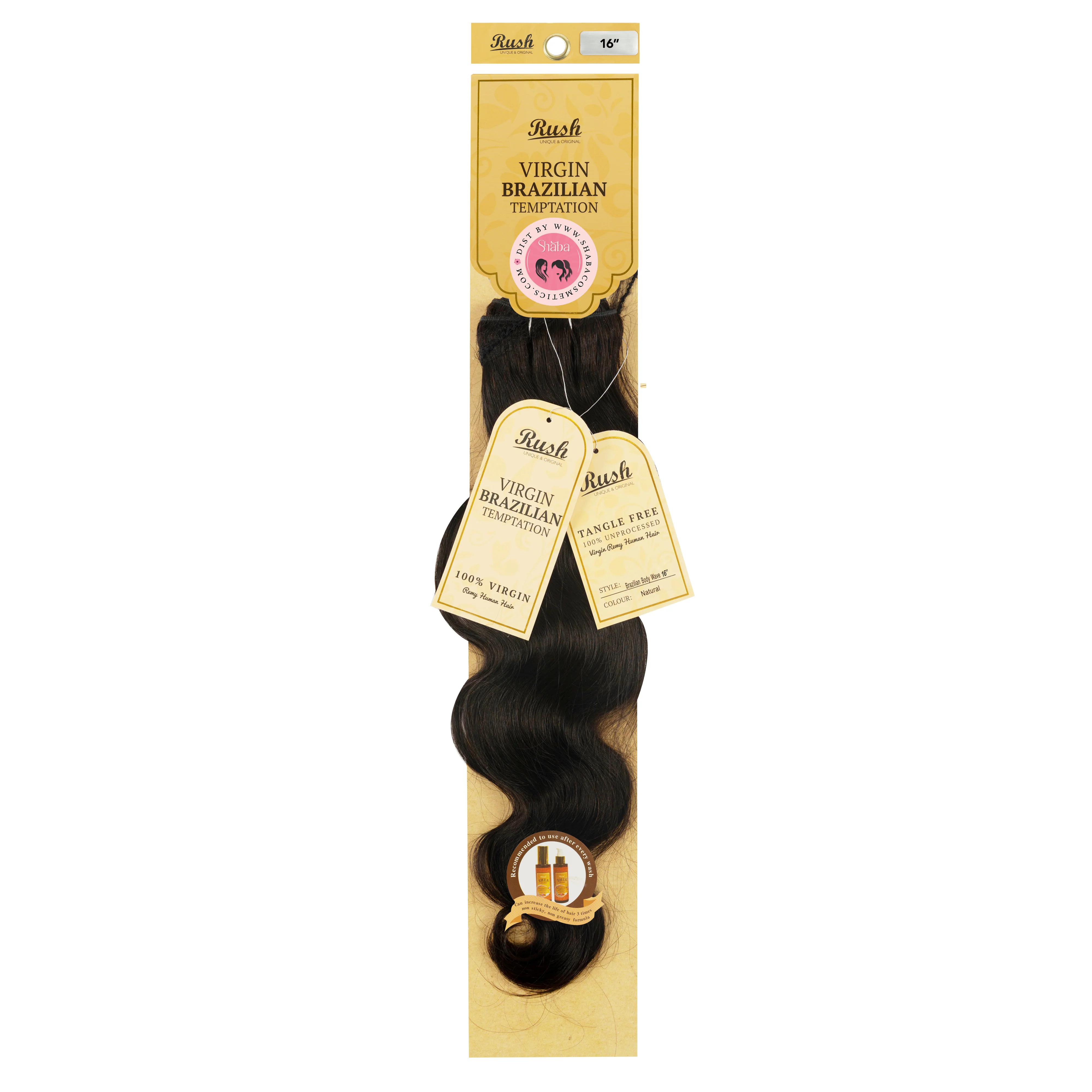 RUSH 100% Unprocessed Virgin Brazilian Temptation Pure Remy Human Hair Body Wave Weave - Image 5