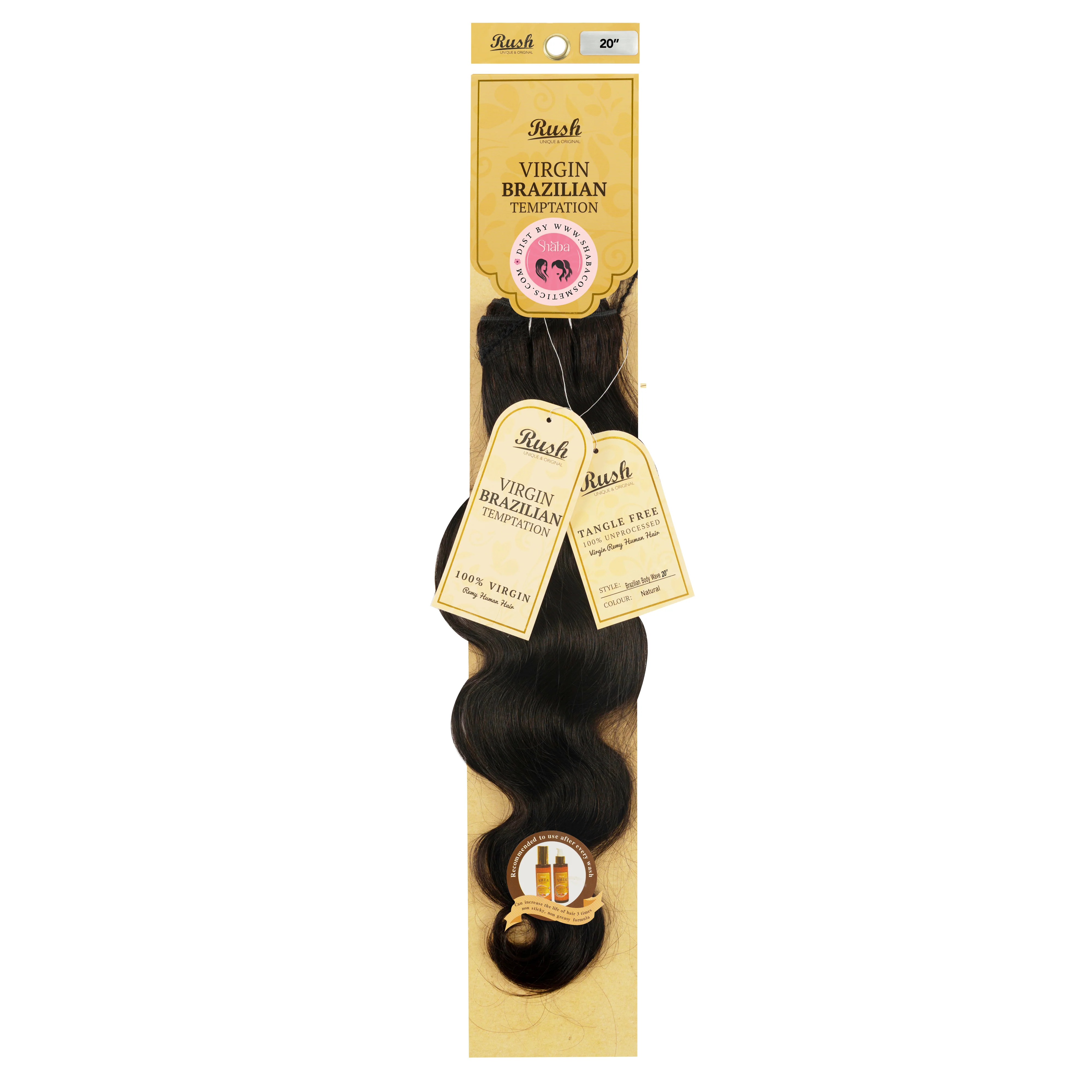 RUSH 100% Unprocessed Virgin Brazilian Temptation Pure Remy Human Hair Body Wave Weave - Image 7