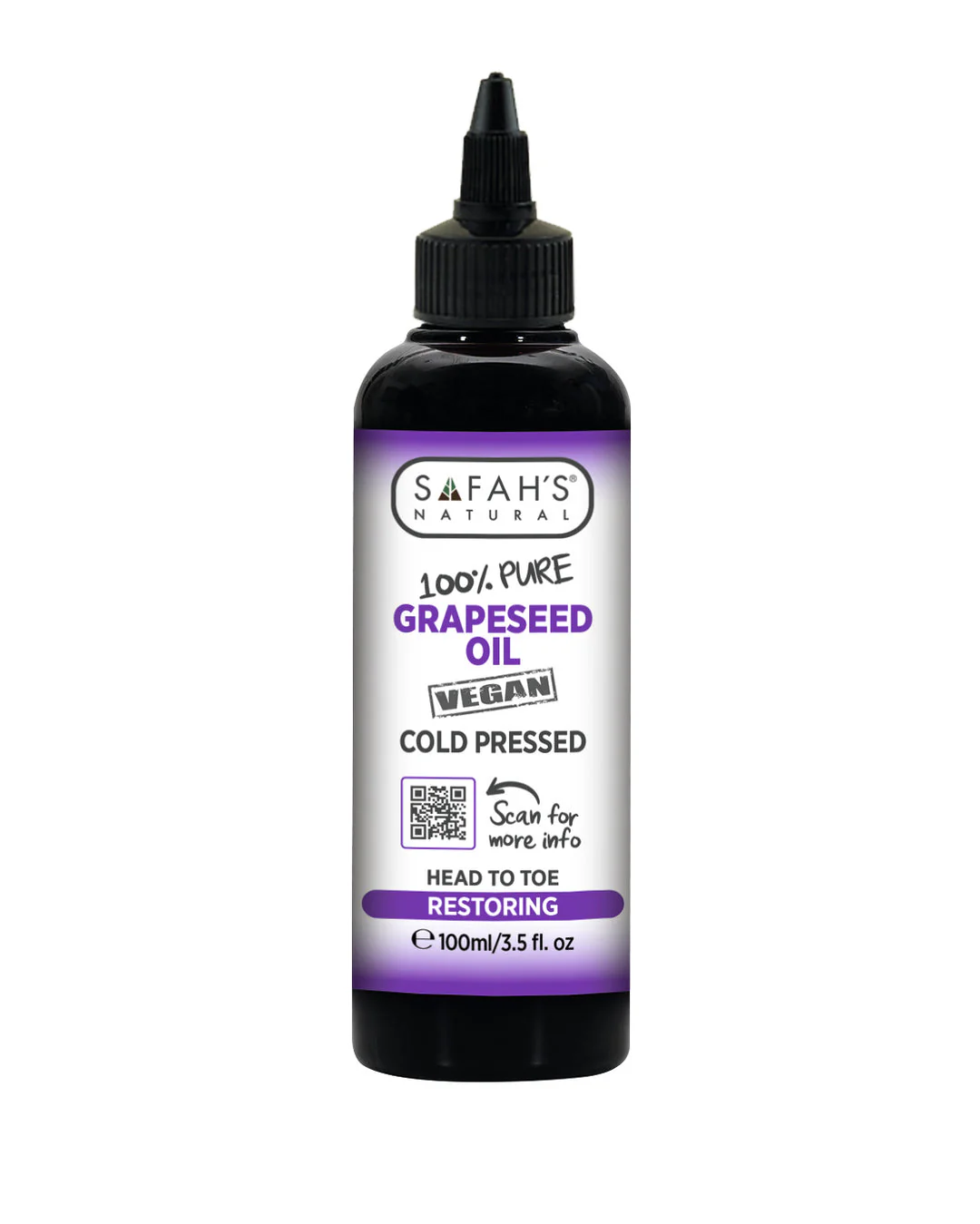 Safah's Cold Pressed 100% Pure Grape Seed Oil