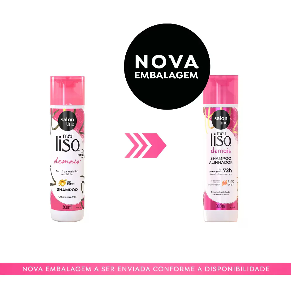 SALON LINE MEU LISO DEMAIS SHAMPOO 300 ML - Image 2