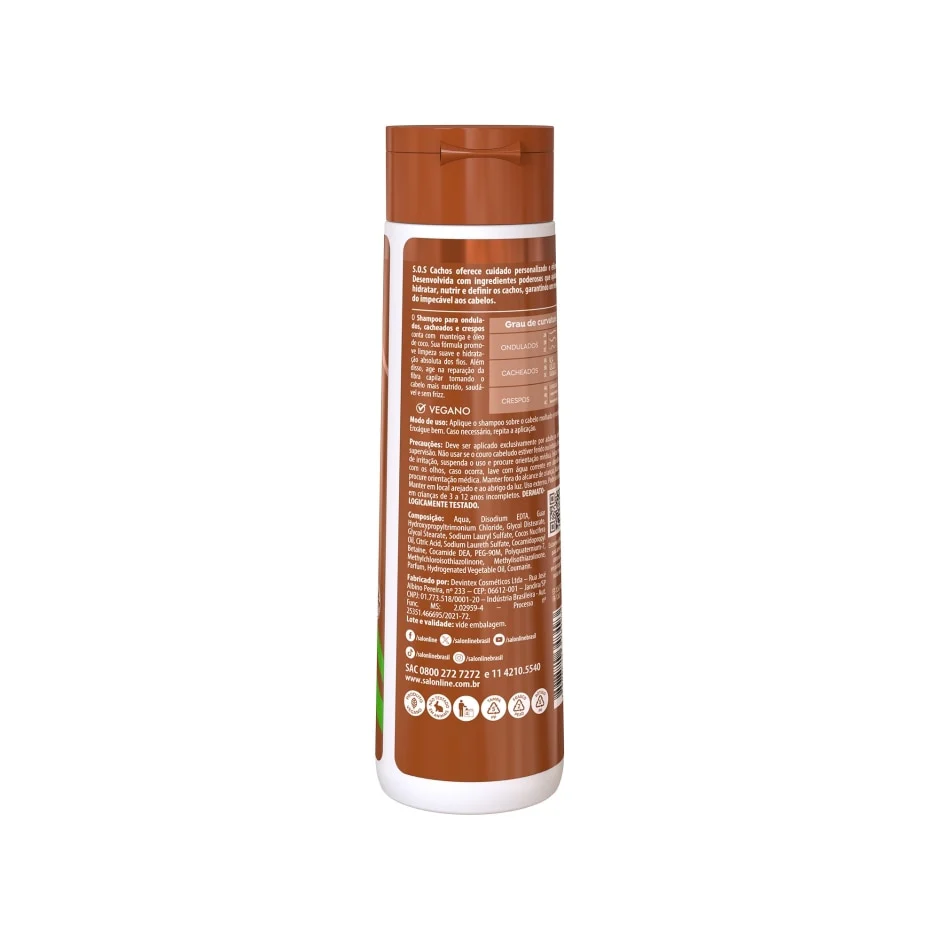 SALON LINE SOS CACHOS COCONUT DEEP TREATMENT SHAMPOO 300 ML - Image 2