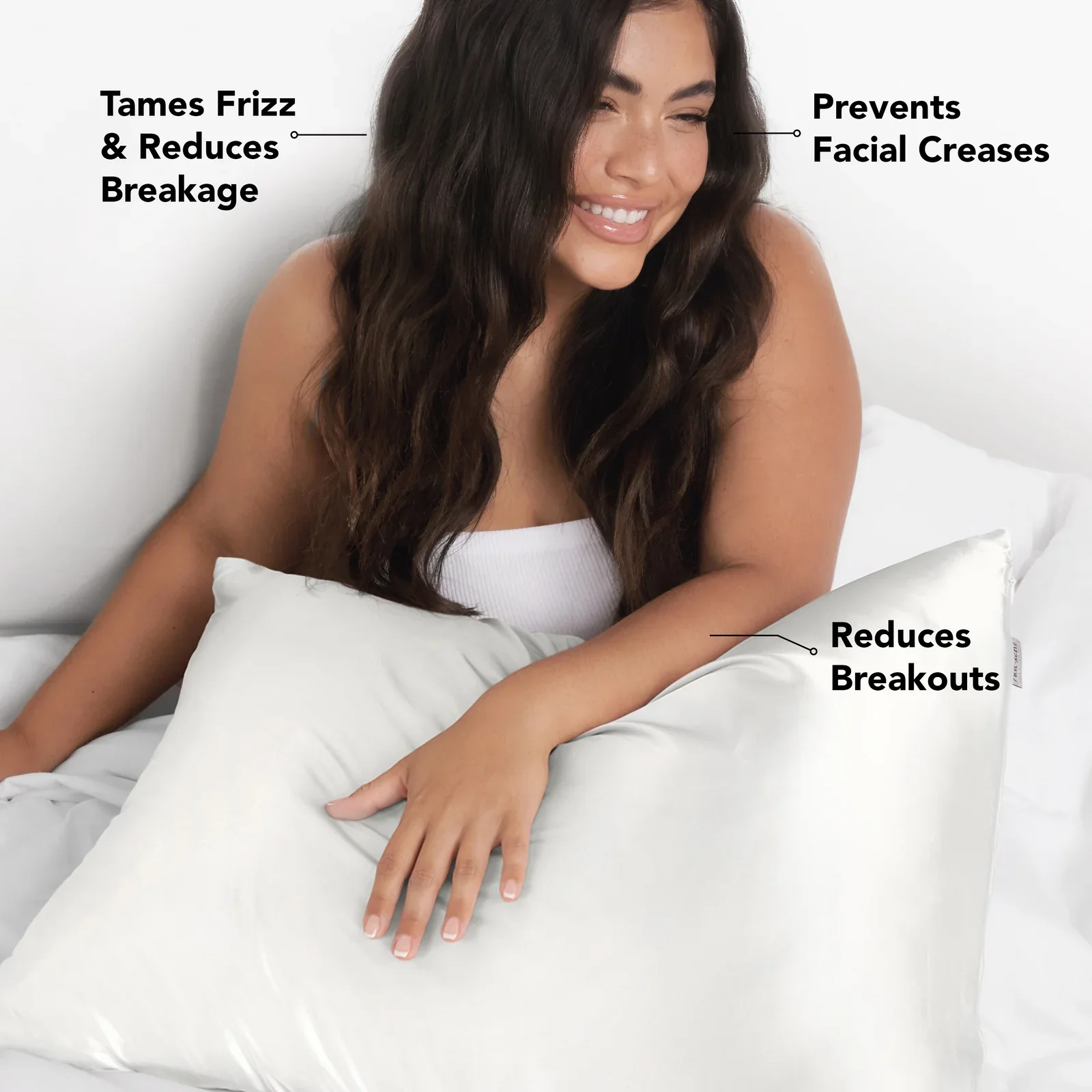 Kitsch Satin Pillowcase in Ivory - Image 6