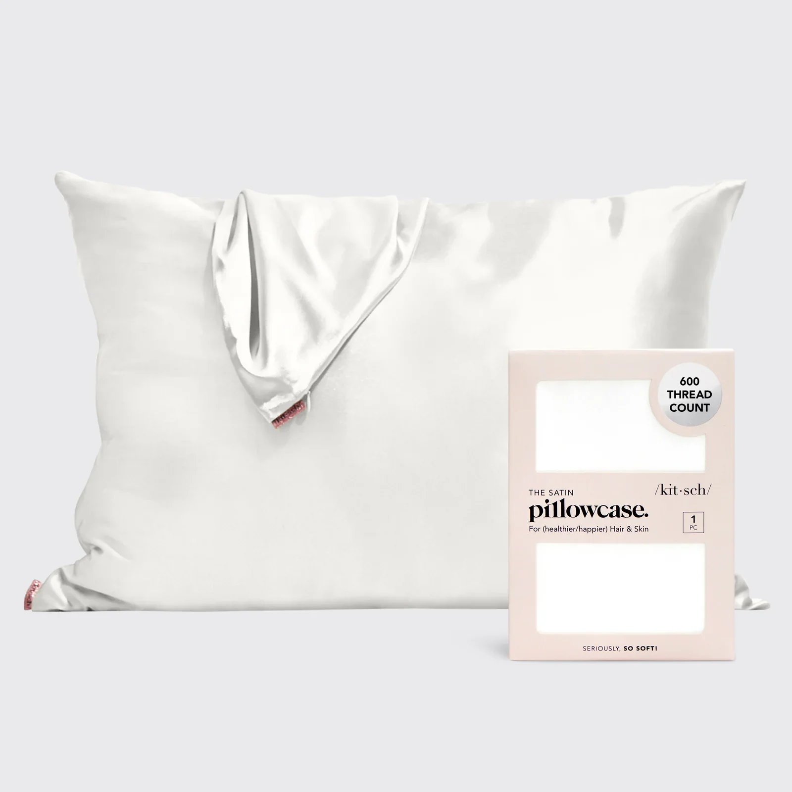 Kitsch Satin Pillowcase in Ivory - Image 7