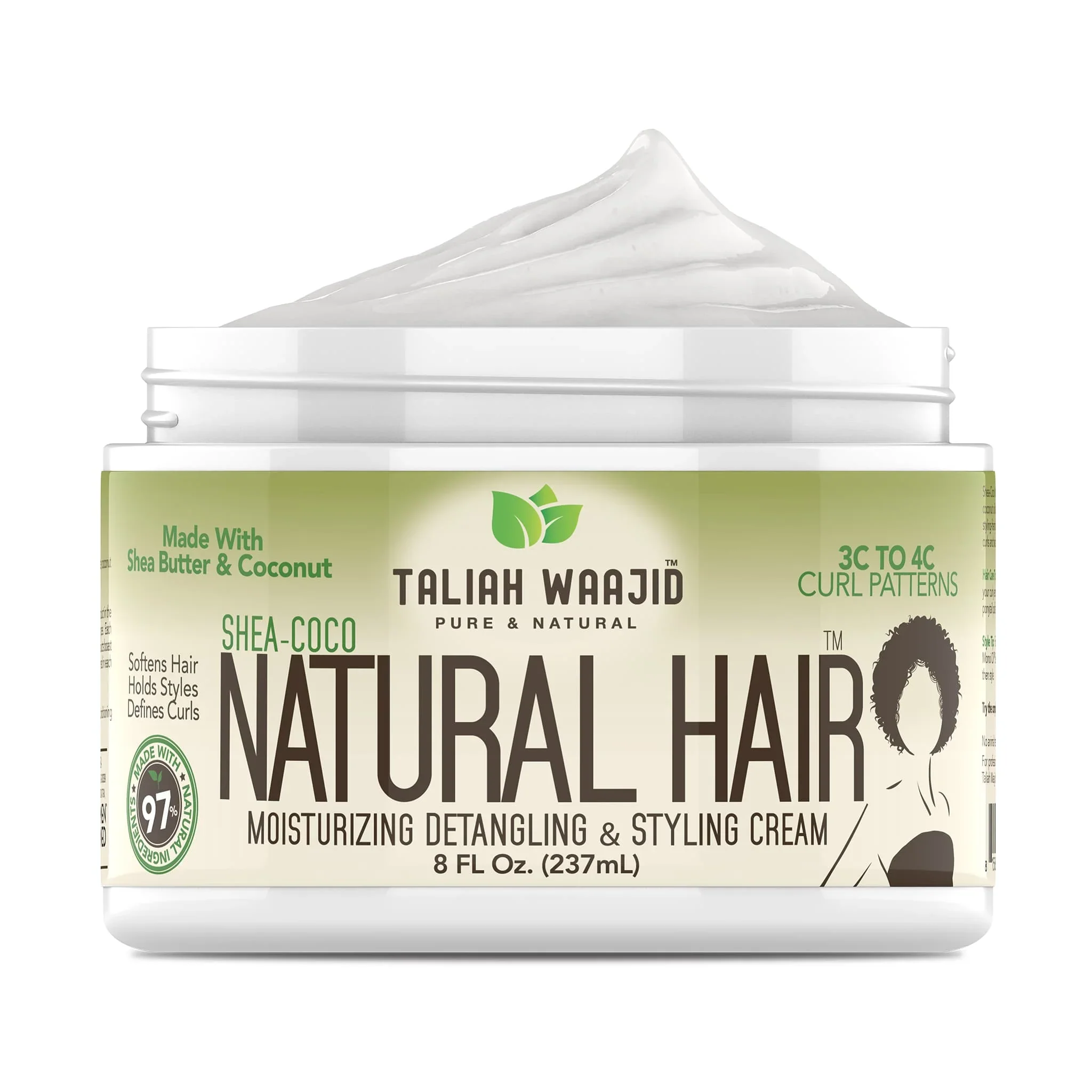 Taliah Waajid Shea-Coco Natural Hair Style Cream 8oz For 3C-4C Hair 237ml - Image 2