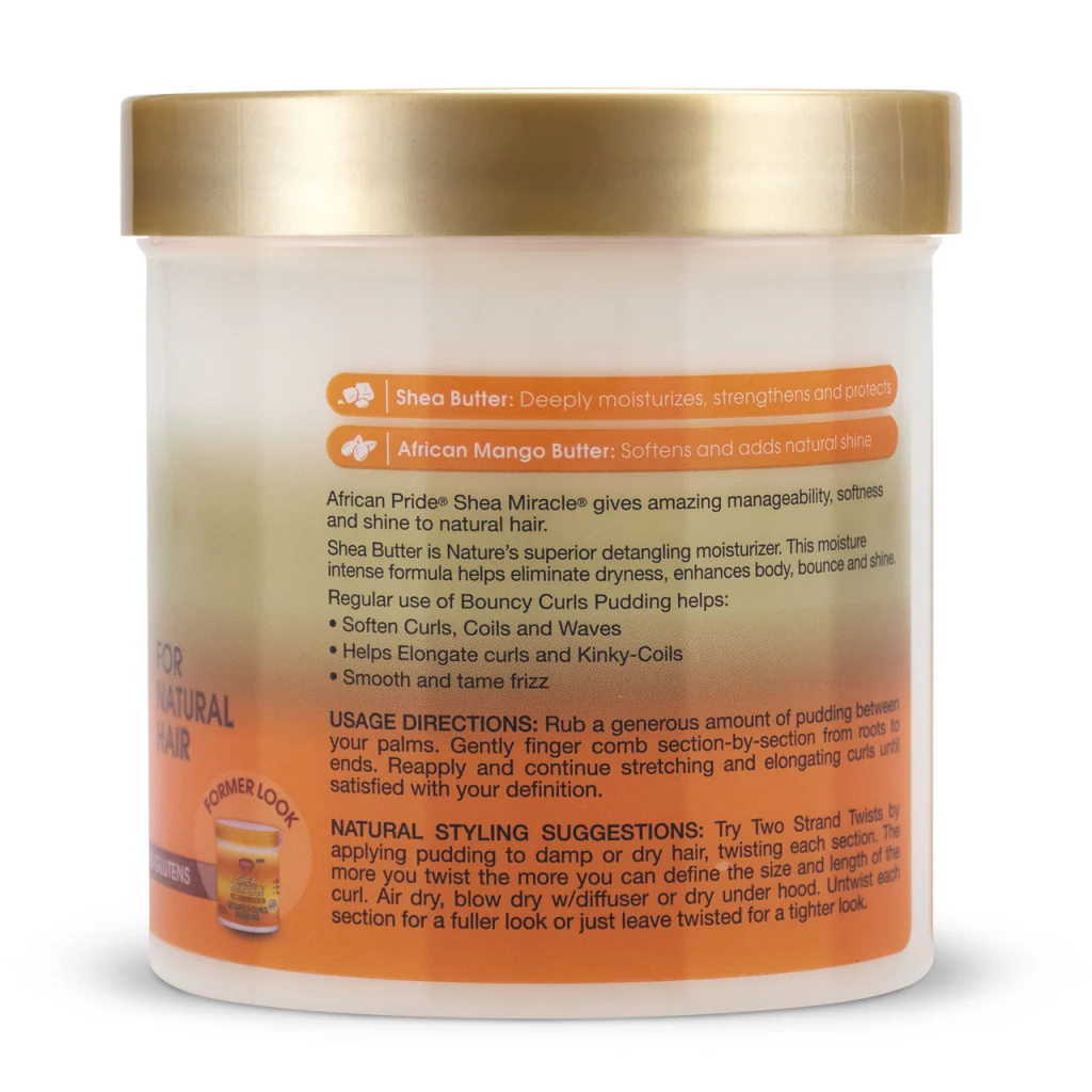African Pride Shea Miracle Bouncy Curls Pudding 425g/15oz - Image 2