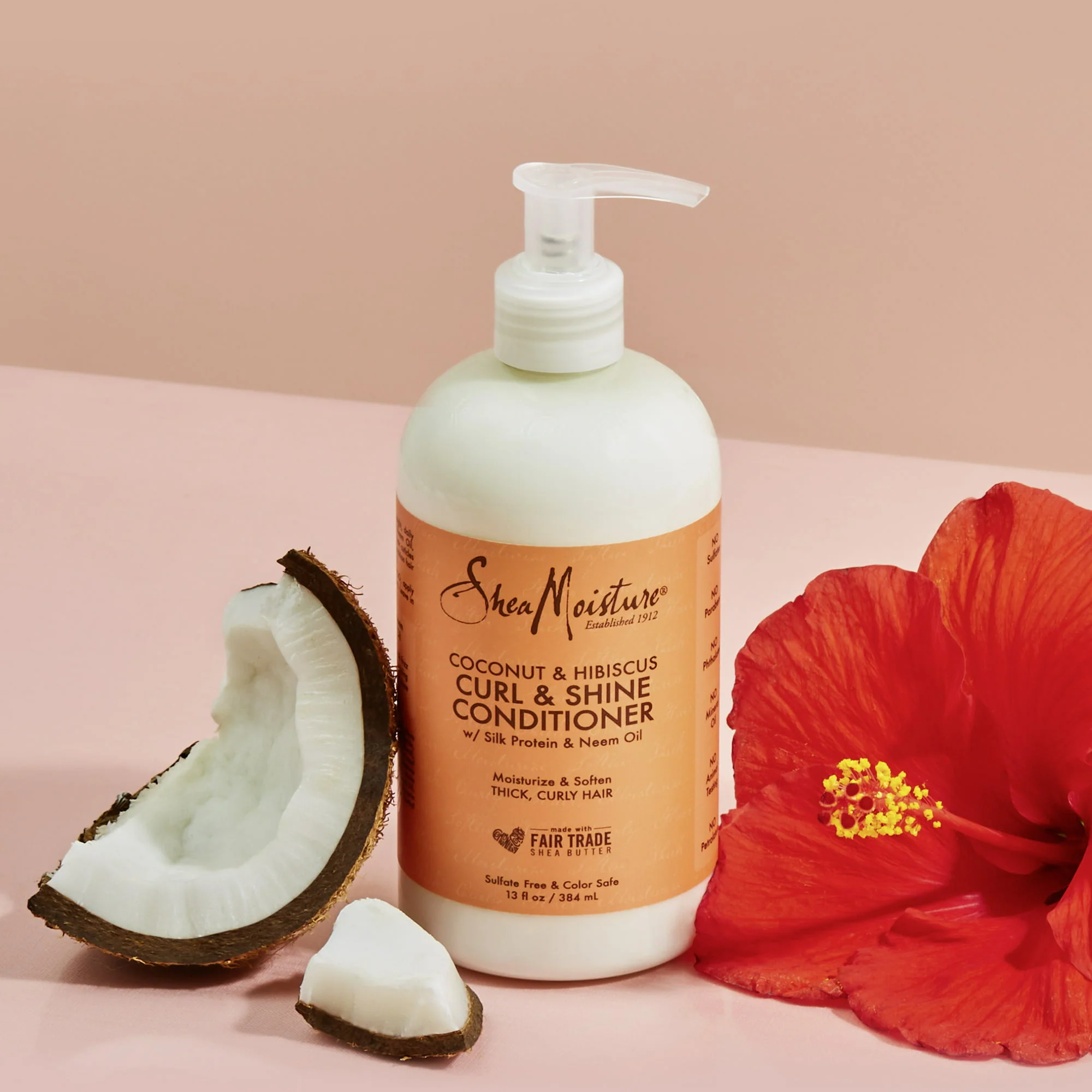 Shea Moisture Coconut & Hibiscus Curl & Shine Conditioner 384ml - Image 4