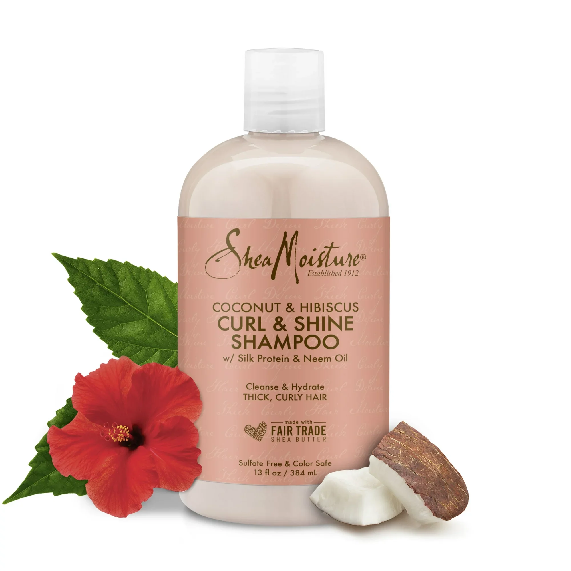 Shea Moisture Coconut & Hibiscus Curl & Shine Shampoo 379ml - Image 10