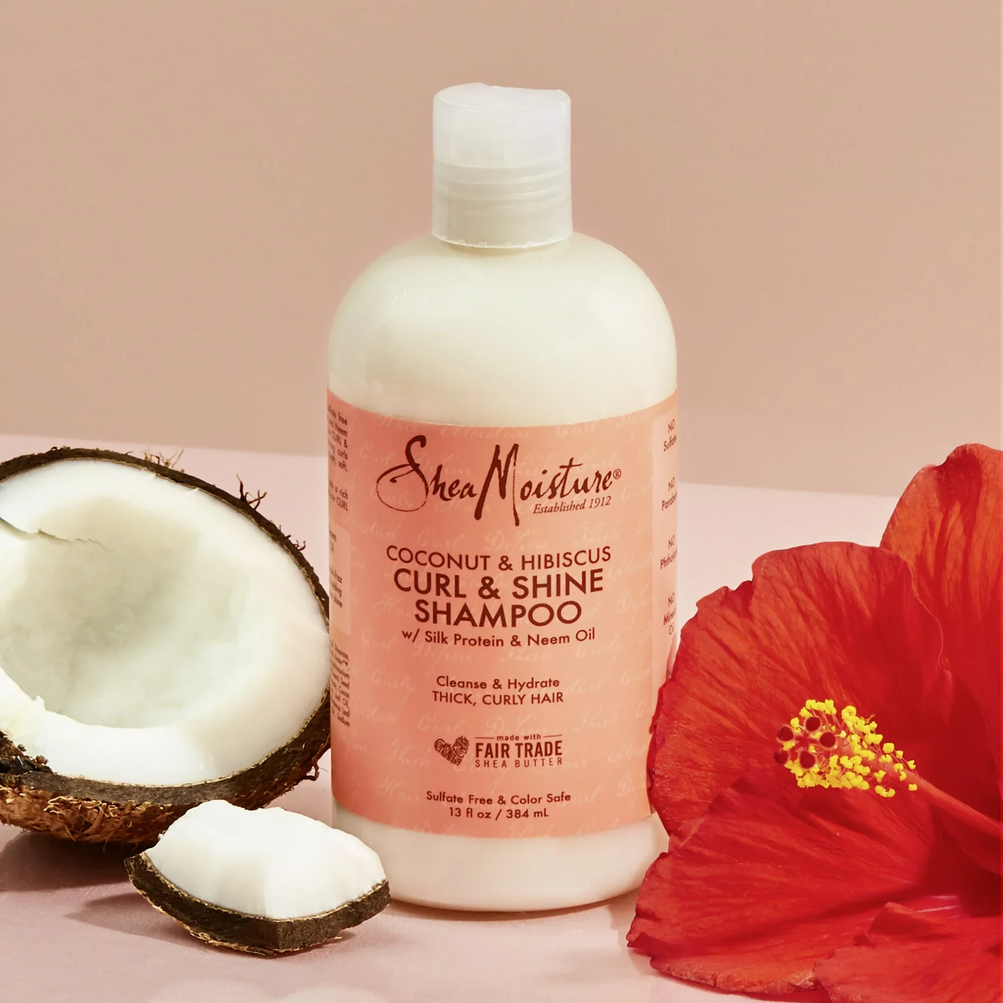 Shea Moisture Coconut & Hibiscus Curl & Shine Shampoo 379ml - Image 5
