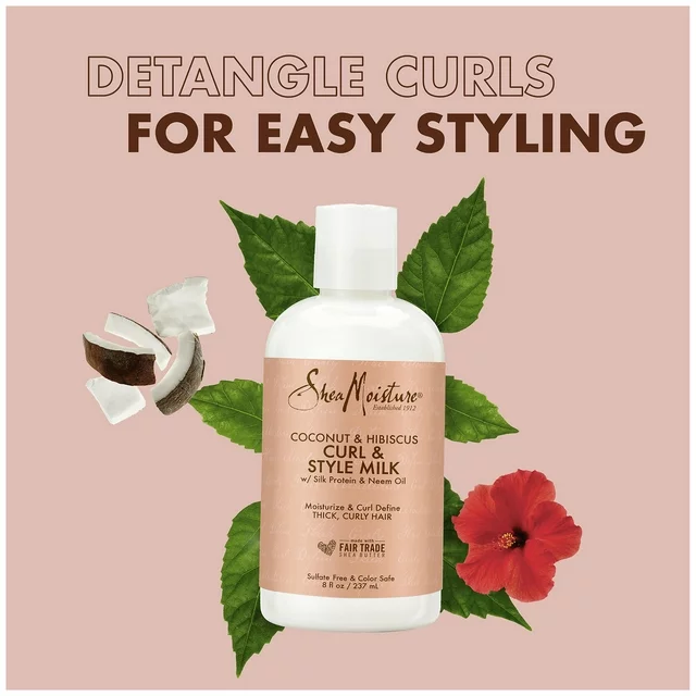 Shea Moisture Coconut & Hibiscus Curl & Style Milk 254ml - Image 3