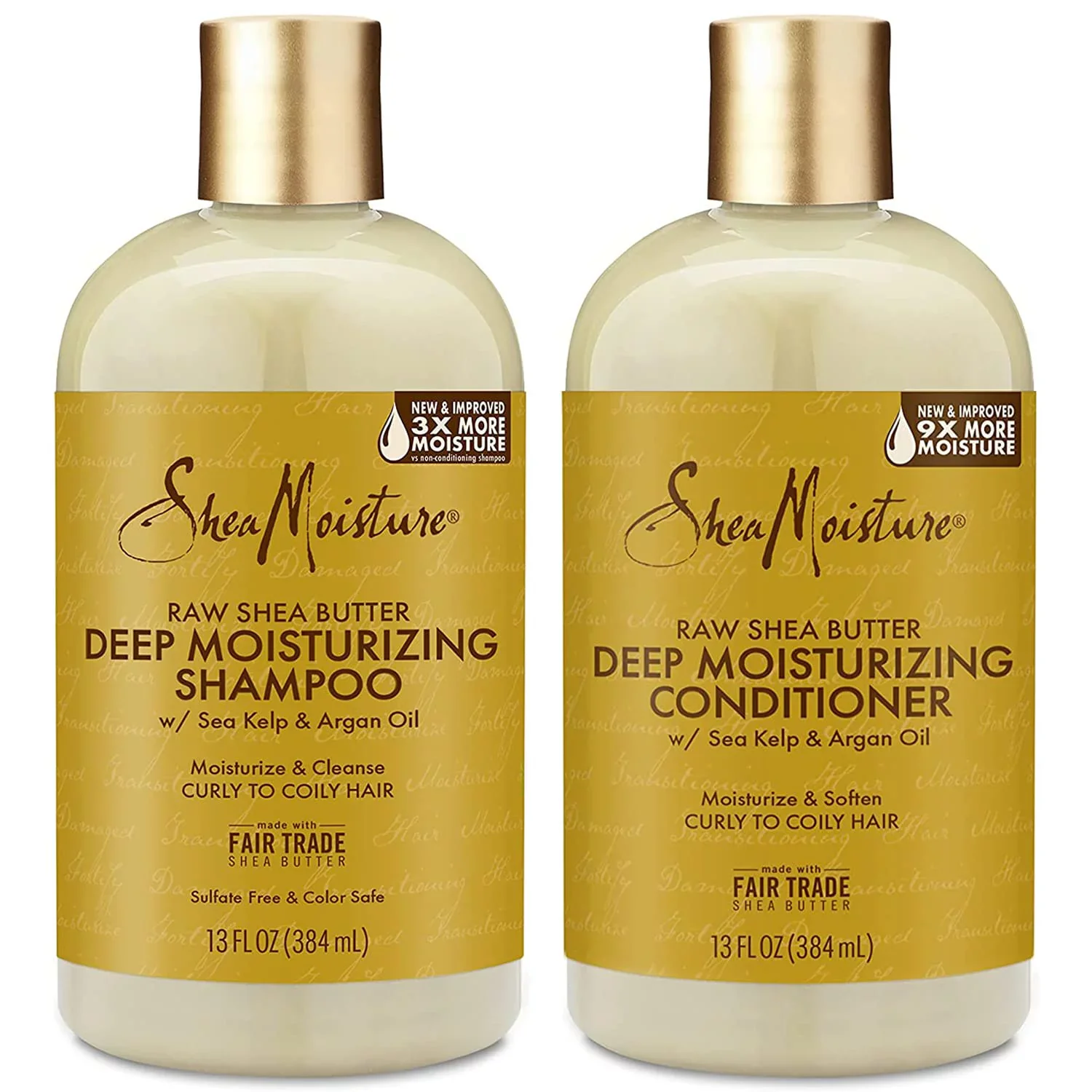 Shea Moisture Raw Shea Butter Set Shampoo 384ml and Conditioner 384ml