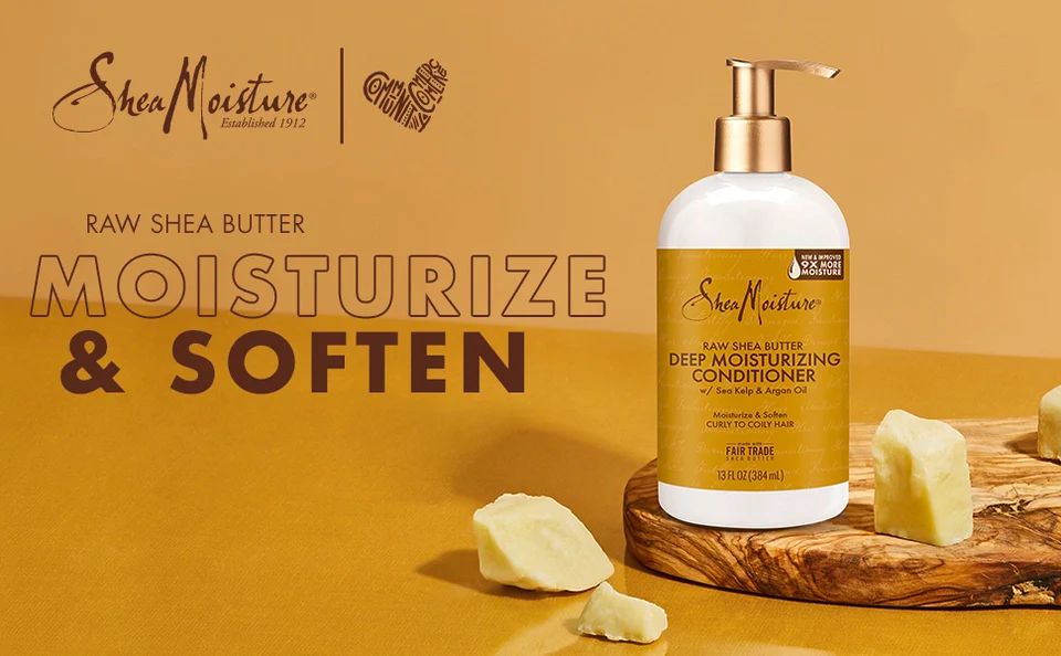 Shea Moisture Raw Shea Butter Set Shampoo 384ml and Conditioner 384ml - Image 3