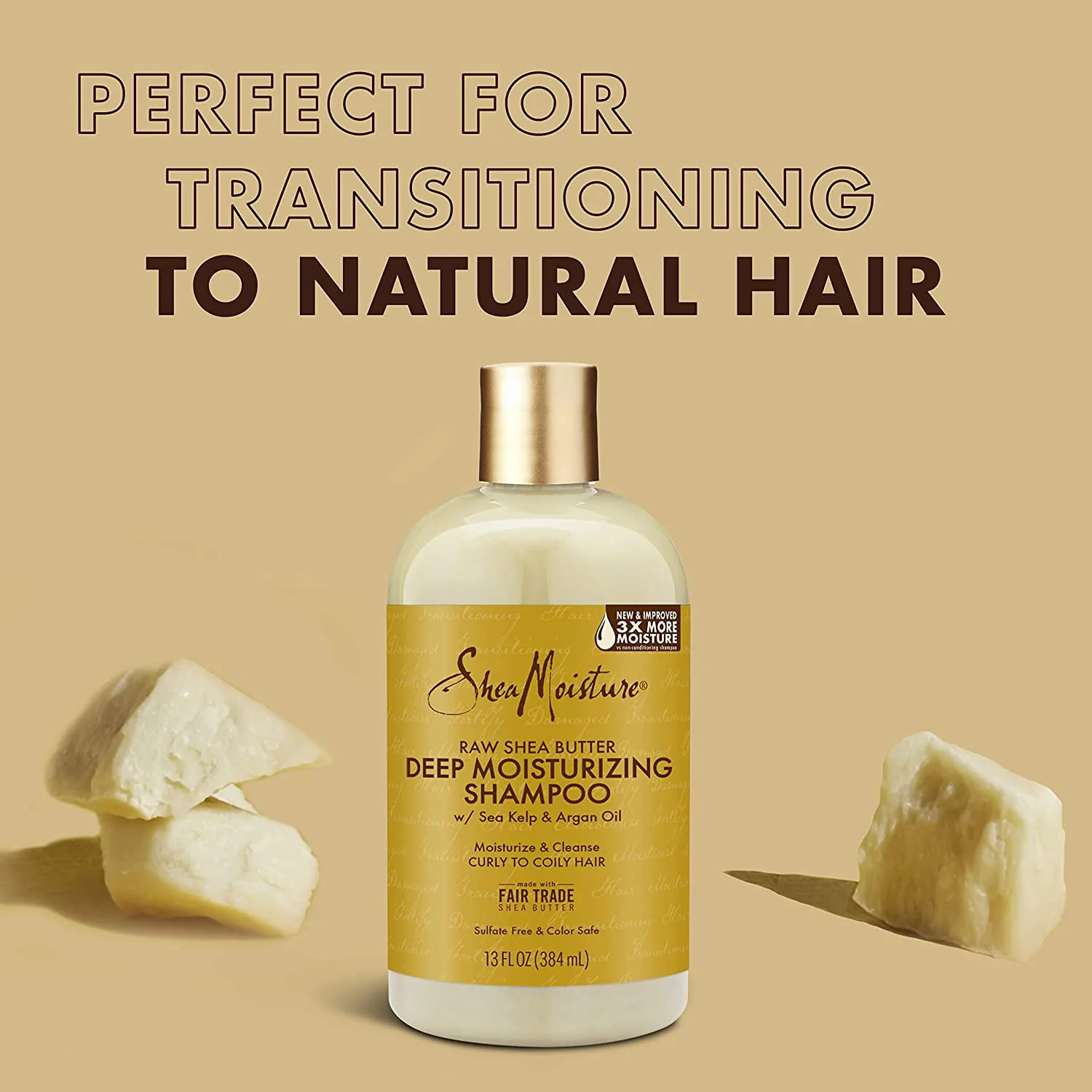 Shea Moisture Raw Shea Butter Set Shampoo 384ml and Conditioner 384ml - Image 4