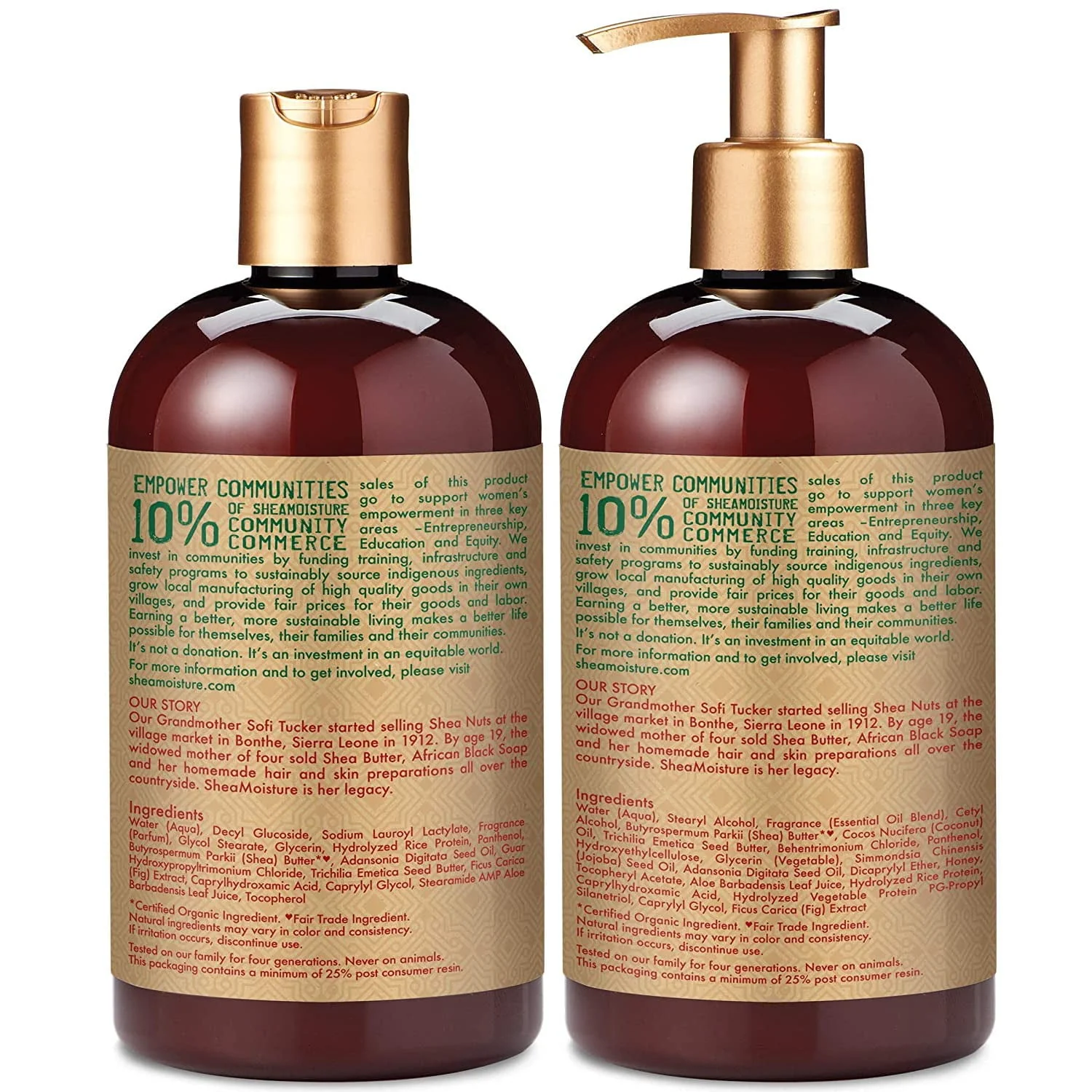 Shea Moisture Manuka Honey & Mafura Oil Set Shampoo 384ml and Conditioner 384ml - Image 2