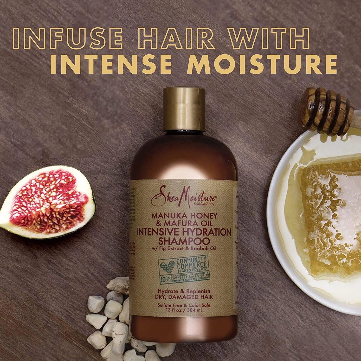 Shea Moisture Manuka Honey & Mafura Oil Set Shampoo 384ml and Conditioner 384ml - Image 5