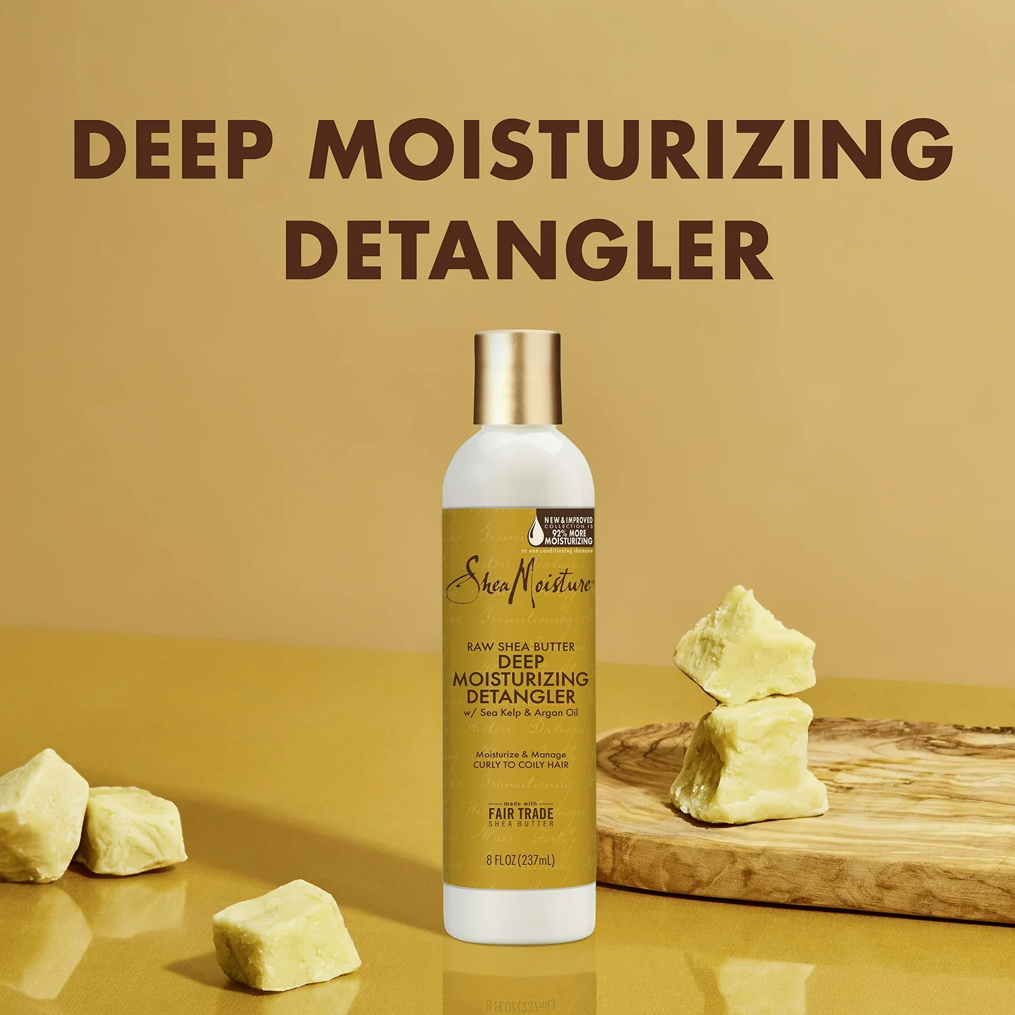 Shea Moisture Raw Shea Butter Hair Care Kit Shampoo 384ml Conditioner 384ml Detangler 237ml - Image 3