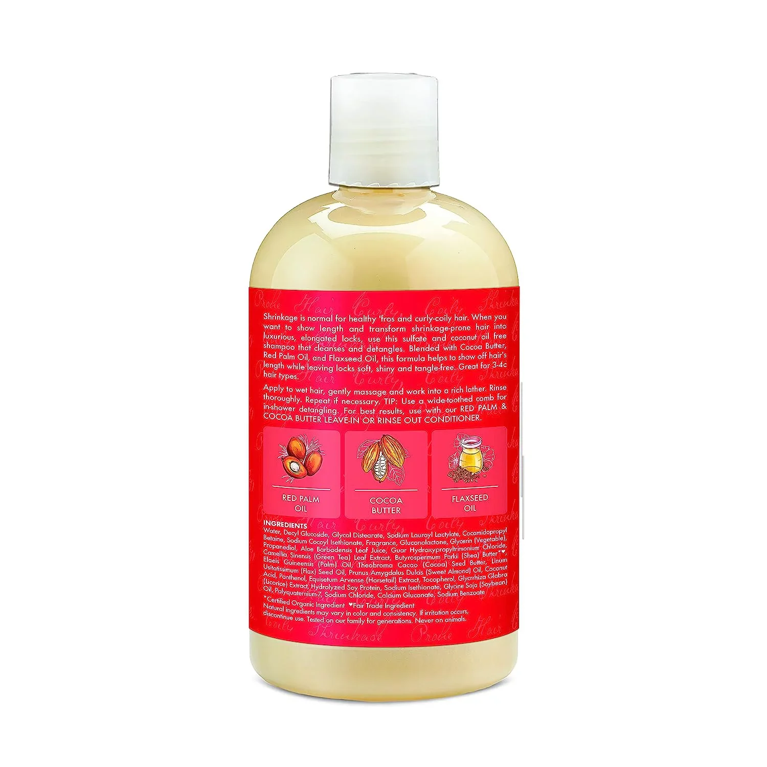 SheaMoisture Shampoo with Red Palm Oil & Cocoa Butter - Detangling Shampoo 384ml - Image 2