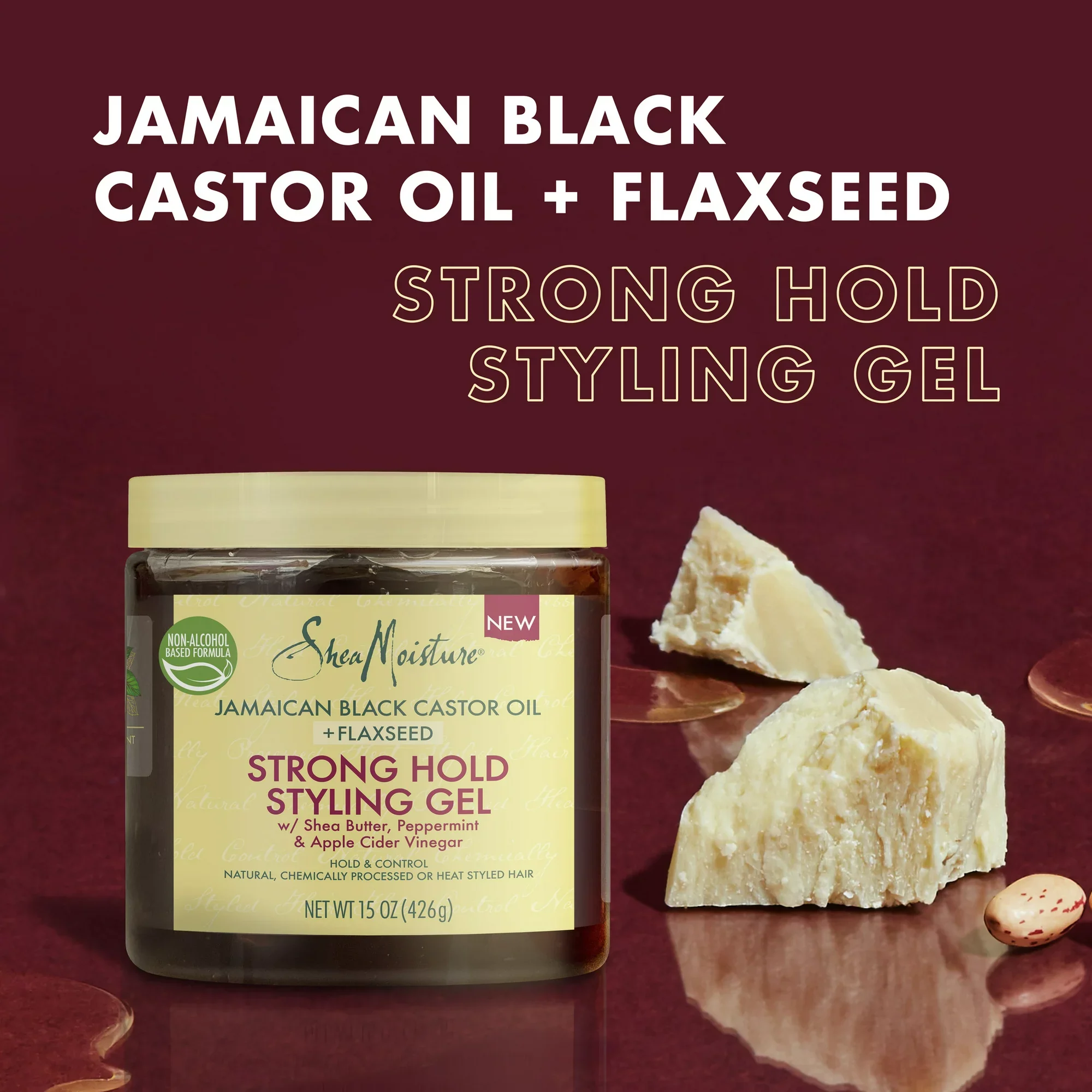 Shea Moisture Jamaican Black Castor Oil Strong Hold Styling Gel 426g - Image 2