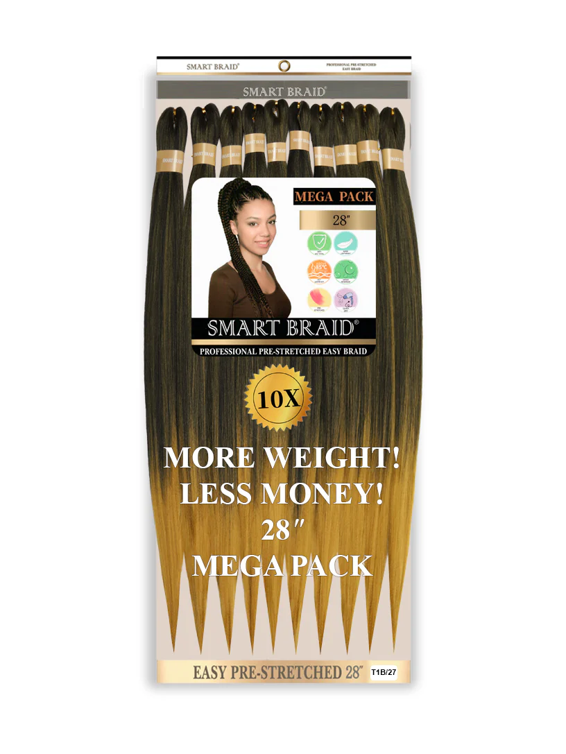 Smart Braid Pre-Stretched Braiding Hair 28"-10X Pack - Image 5