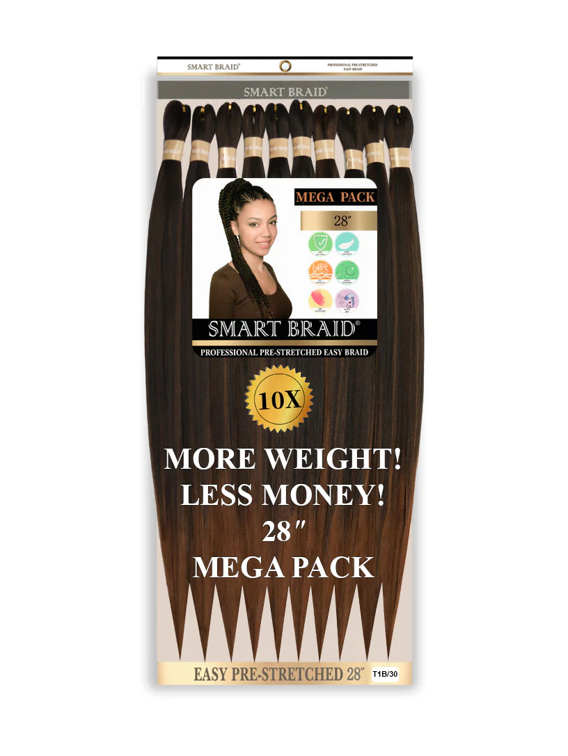 Smart Braid Pre-Stretched Braiding Hair 28"-10X Pack - Image 6