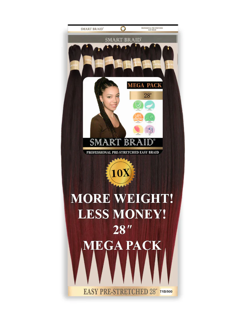 Smart Braid Pre-Stretched Braiding Hair 28"-10X Pack - Image 7