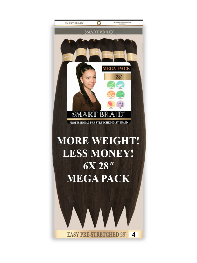 Smart Braid Pre-Stretched Braiding Hair 28" -6X Pack - Image 5