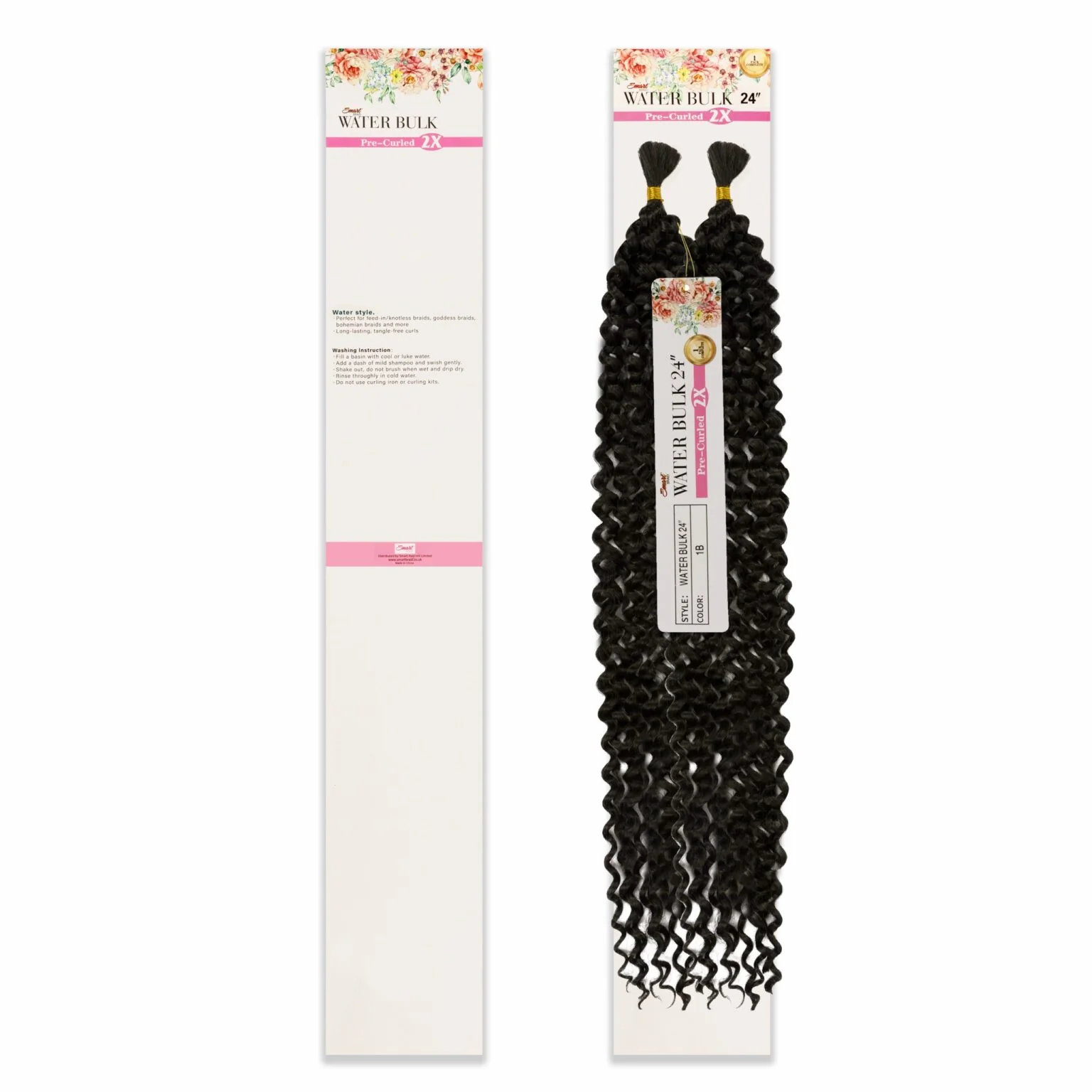 Smart Natural Boho Style Pre-Curled 2X Pack Water Bulk Hair