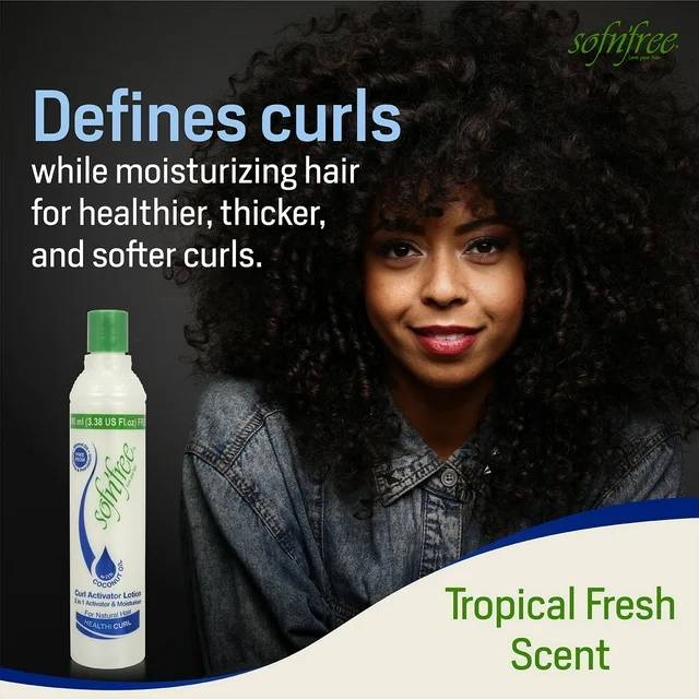 Sofn’Free Moisturizer & Curl Activator for Natural Hair, Soft Curls, and Waves 350ml - Image 3