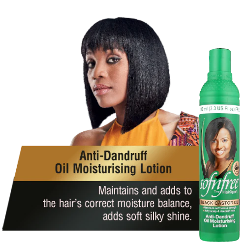 Sofn’Free Black Castor Oil with Anti-Dandruff Oil Moisturising Lotion 350ml - Image 2