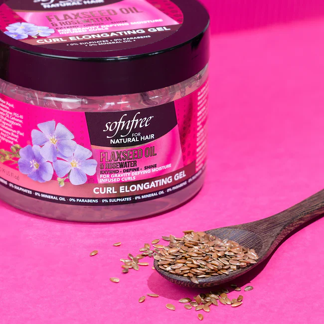 Sofn’Free Curl Elongating Gel with Flaxseed Oil & Rosewater 325ml - Image 3