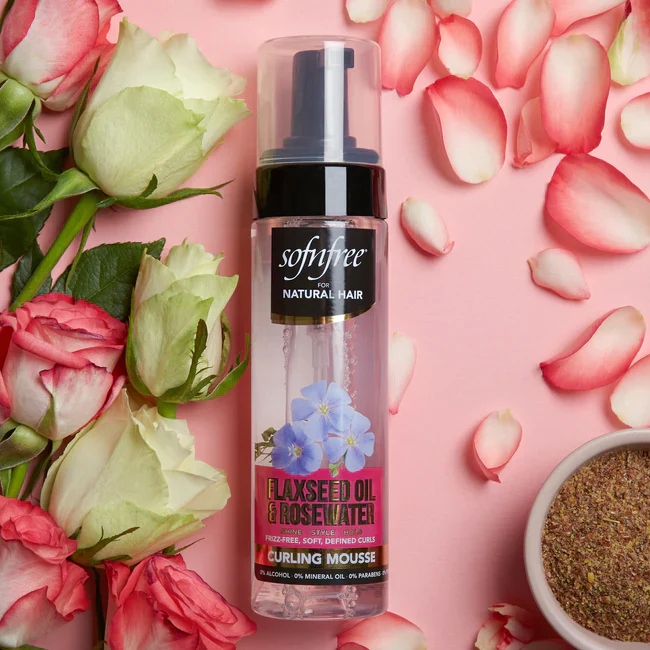 Sofn’Free Curling Mousse with Flaxseed Oil & Rosewater 200ml - Image 3