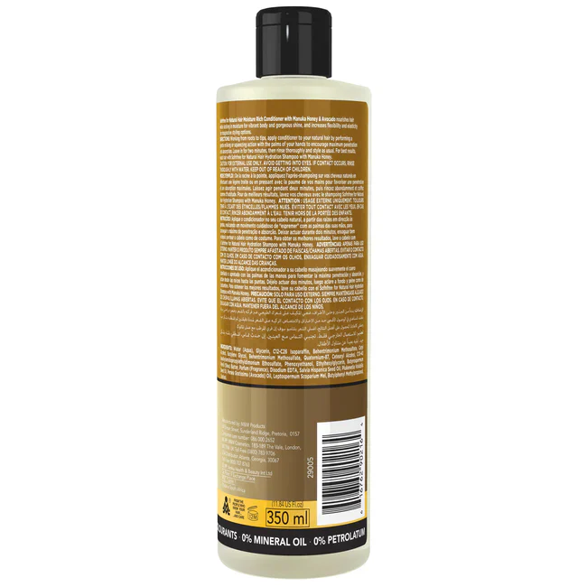 Sofn’Free Moisture Rich Conditioner with Manuka Honey & Avocado 350ml - Image 3