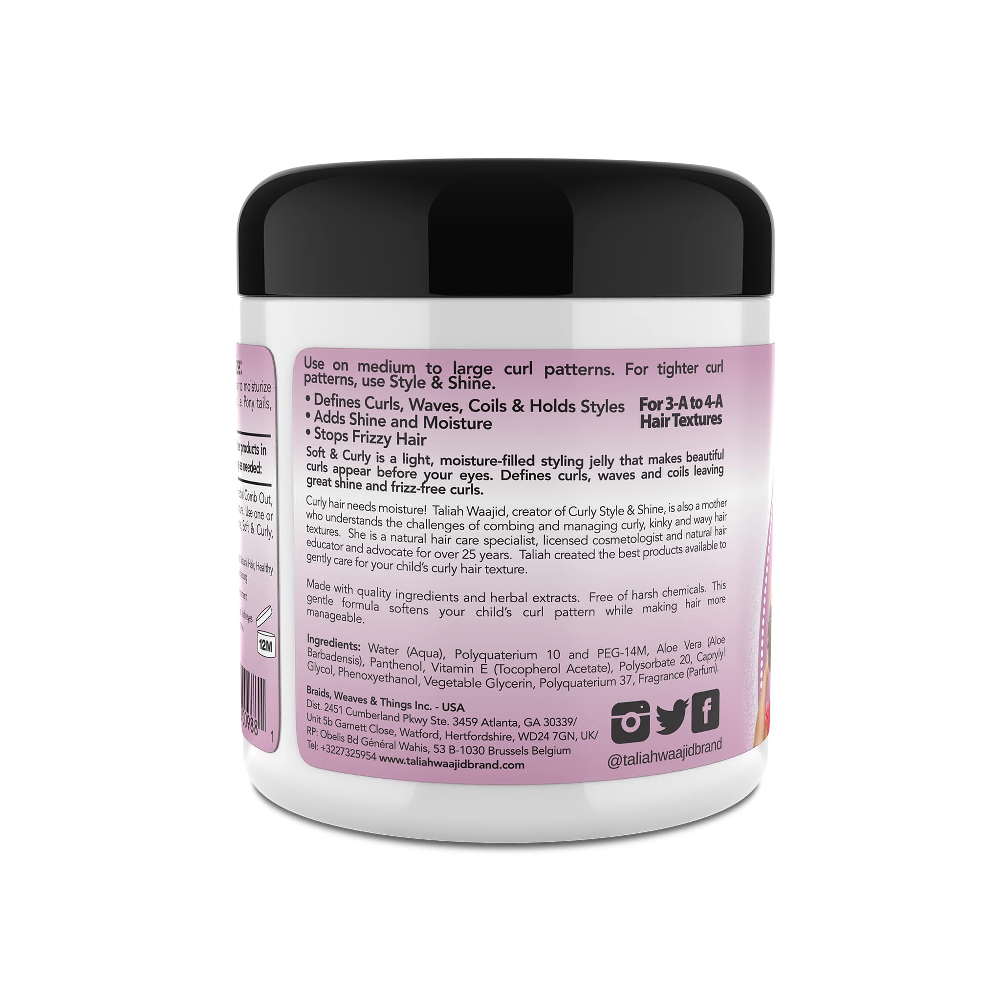 Taliah Waajid Kids Soft & Curly For Natural Hair 177ml - Image 3