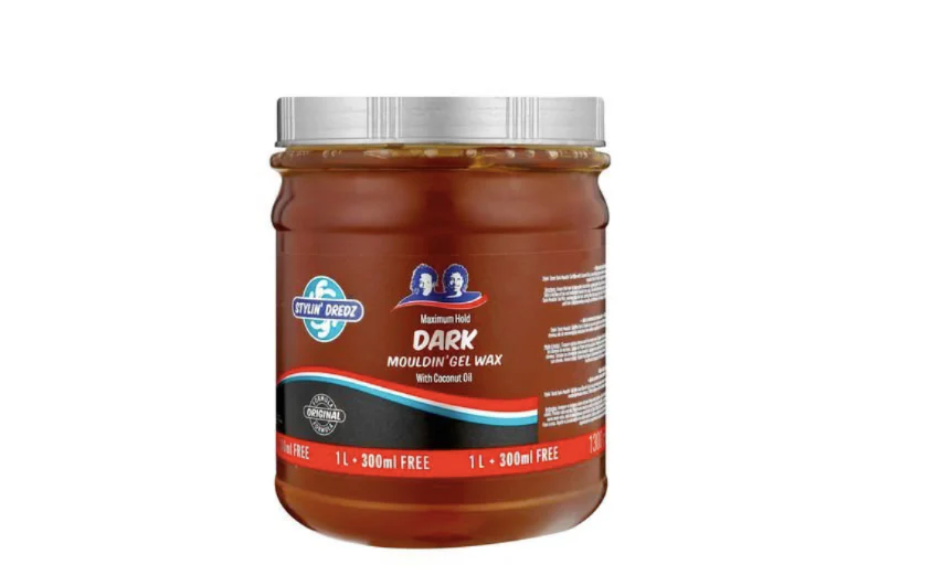 Stylin Dredz Maximum Hold Dark Mouldin Gel Wax With Coconut Oil 1 Liter