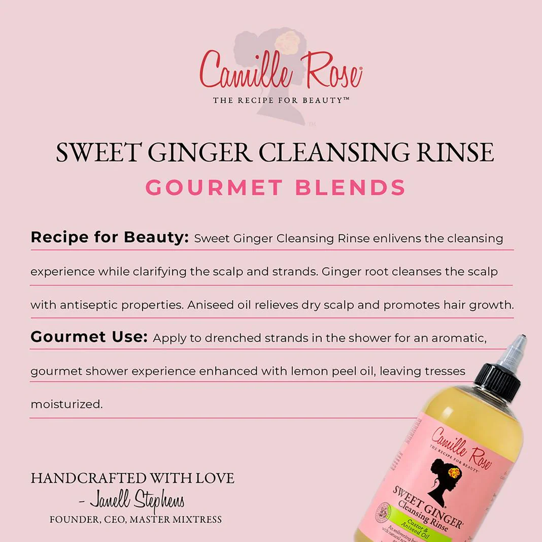 Camille Rose Sweet Ginger Cleanse Rinse Shampoo 355ml/12oz - Image 5