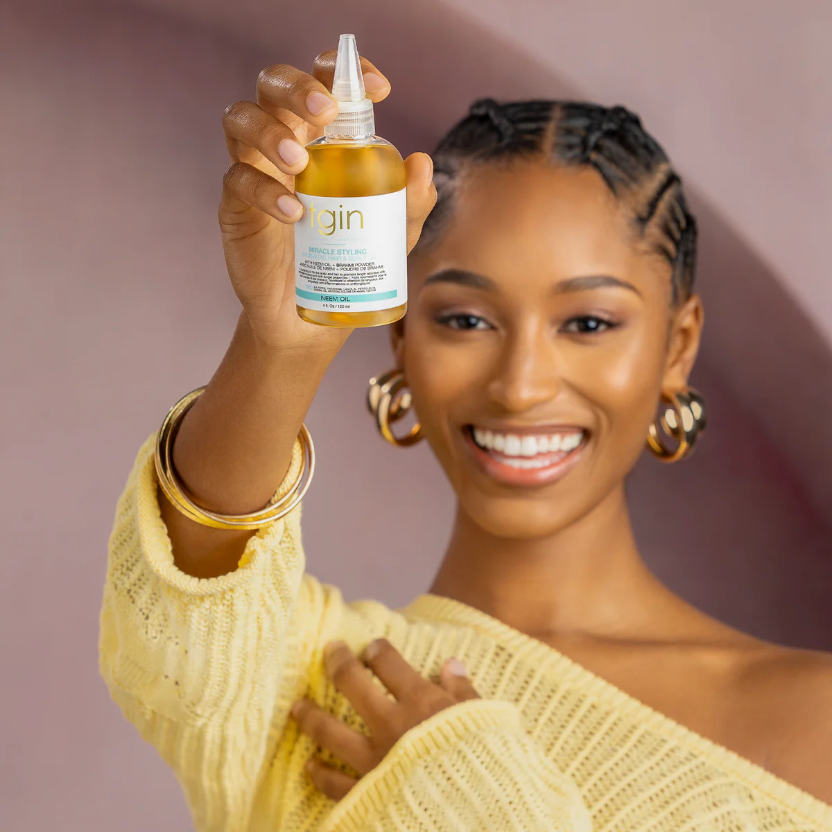 TGIN Miracle Styling Ayurvedic Hair & Scalp Oil 4 oz - Image 4