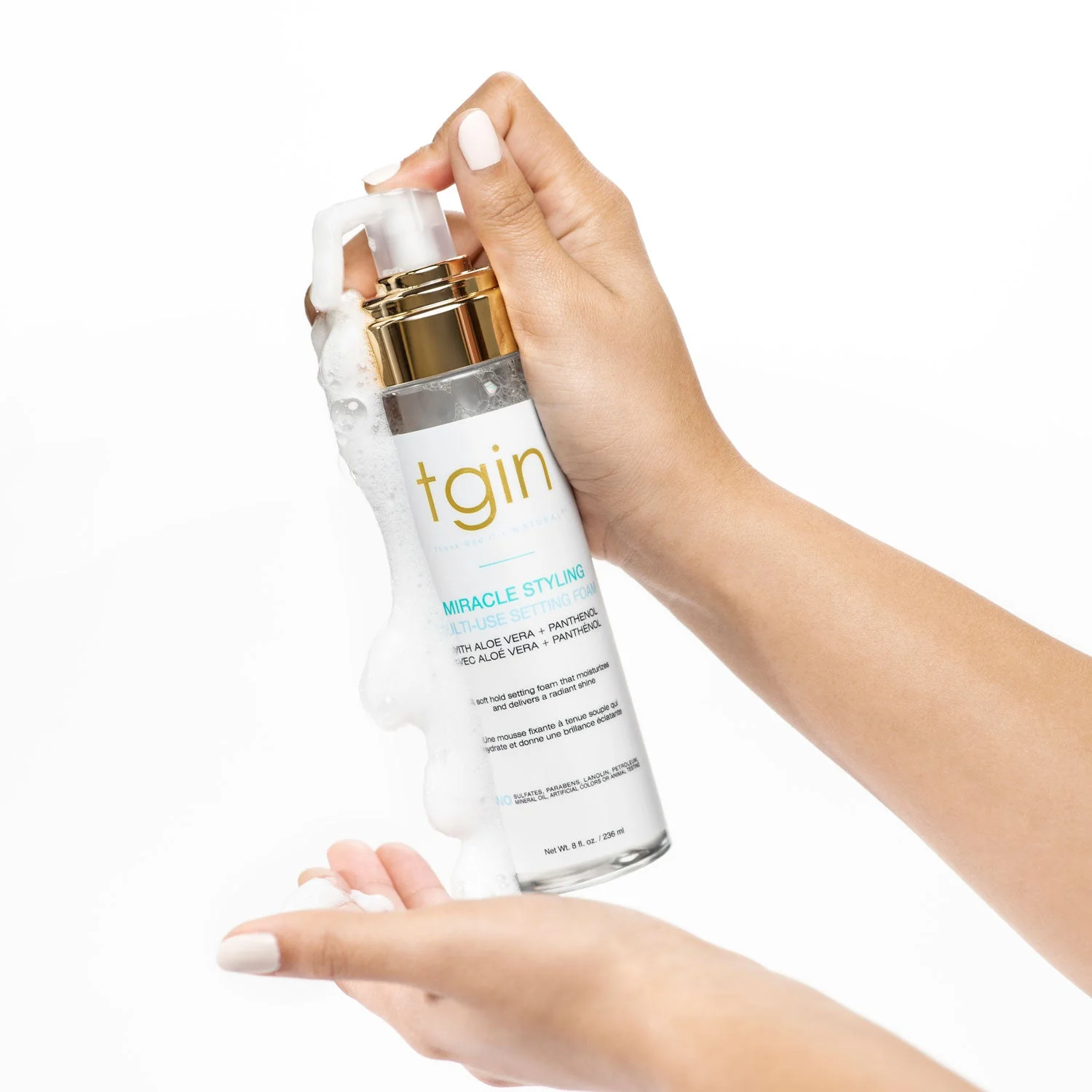 Tgin Thank God it's Natural  Miracle Styling Multi-Use Setting Foam 8 oz - Image 4