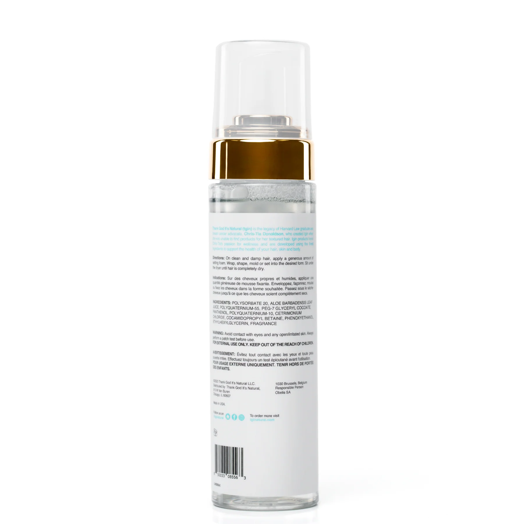Tgin Thank God it's Natural  Miracle Styling Multi-Use Setting Foam 8 oz - Image 5
