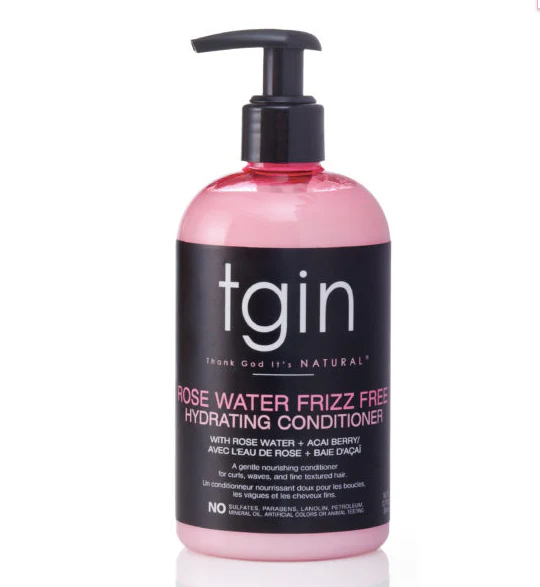 Tgin Thank God it's Natural Rose Water Frizz Free Hydrating Conditioner-13oz