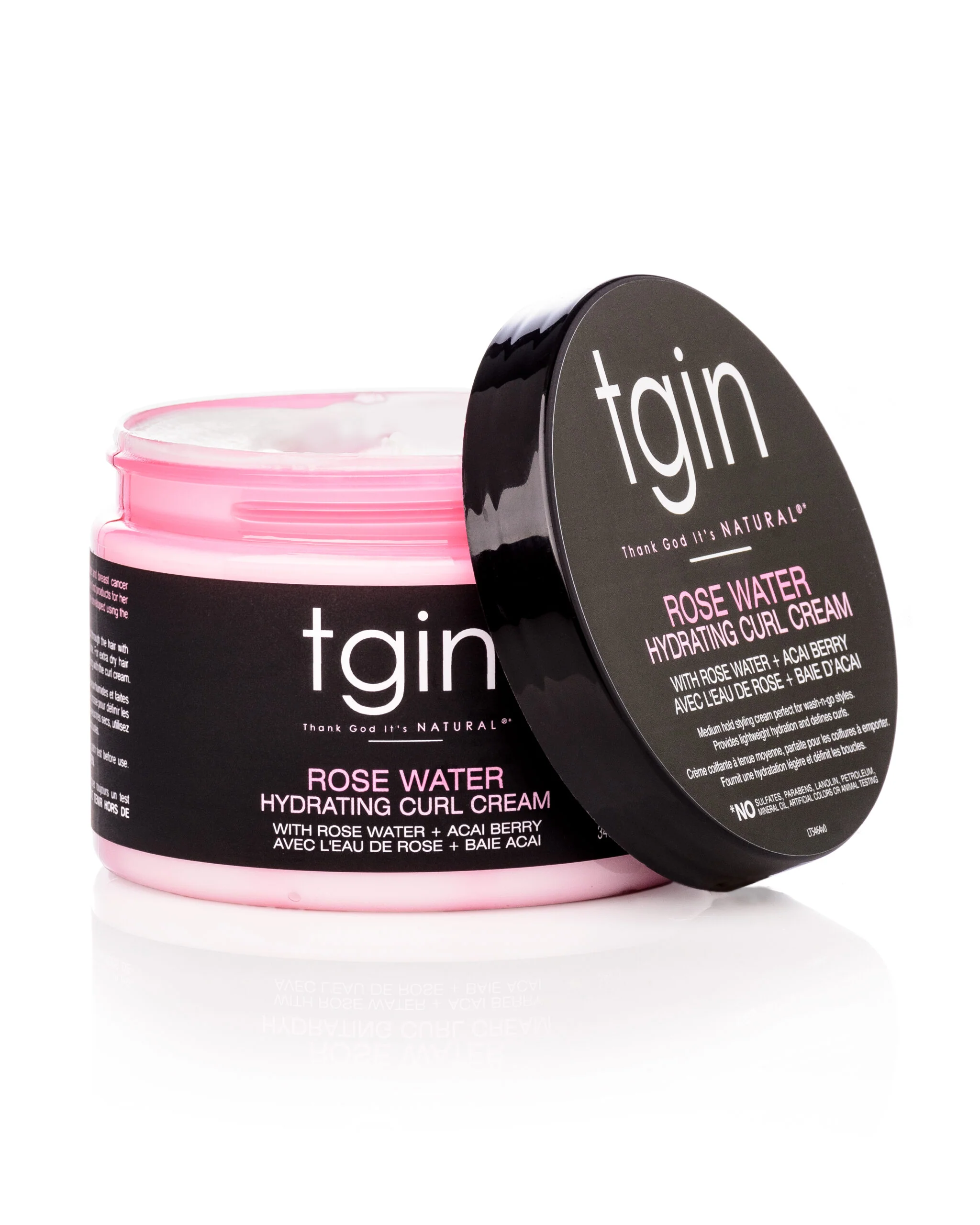 Tgin Thank God it's Natural Rose Water Hydrating Curl Cream-12 OZ