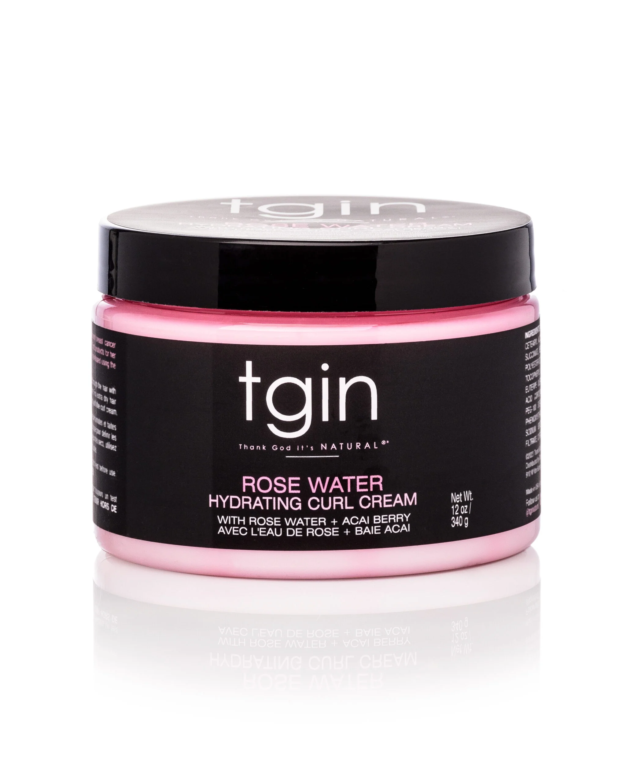 Tgin Thank God it's Natural Rose Water Hydrating Curl Cream-12 OZ - Image 2