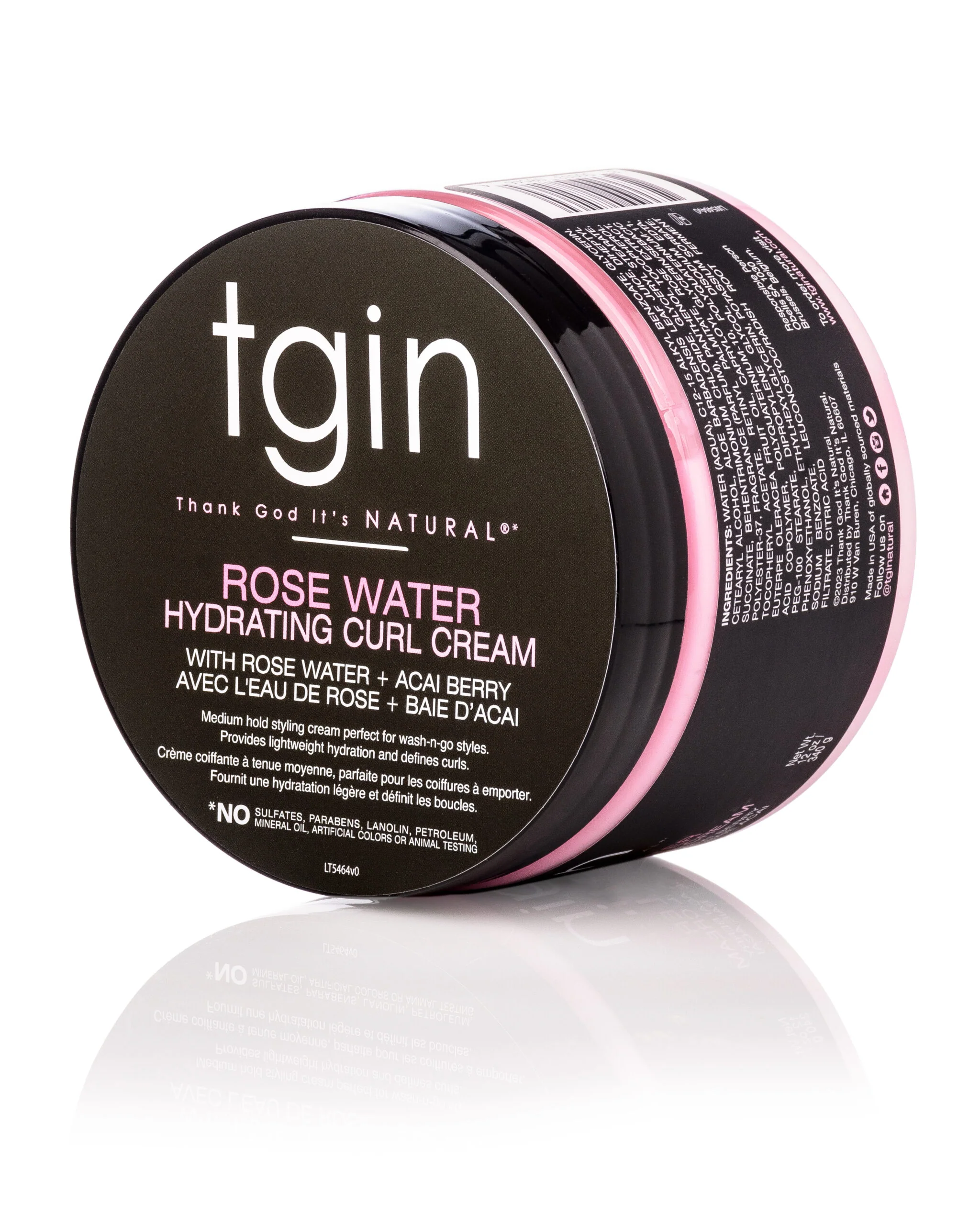 Tgin Thank God it's Natural Rose Water Hydrating Curl Cream-12 OZ - Image 3