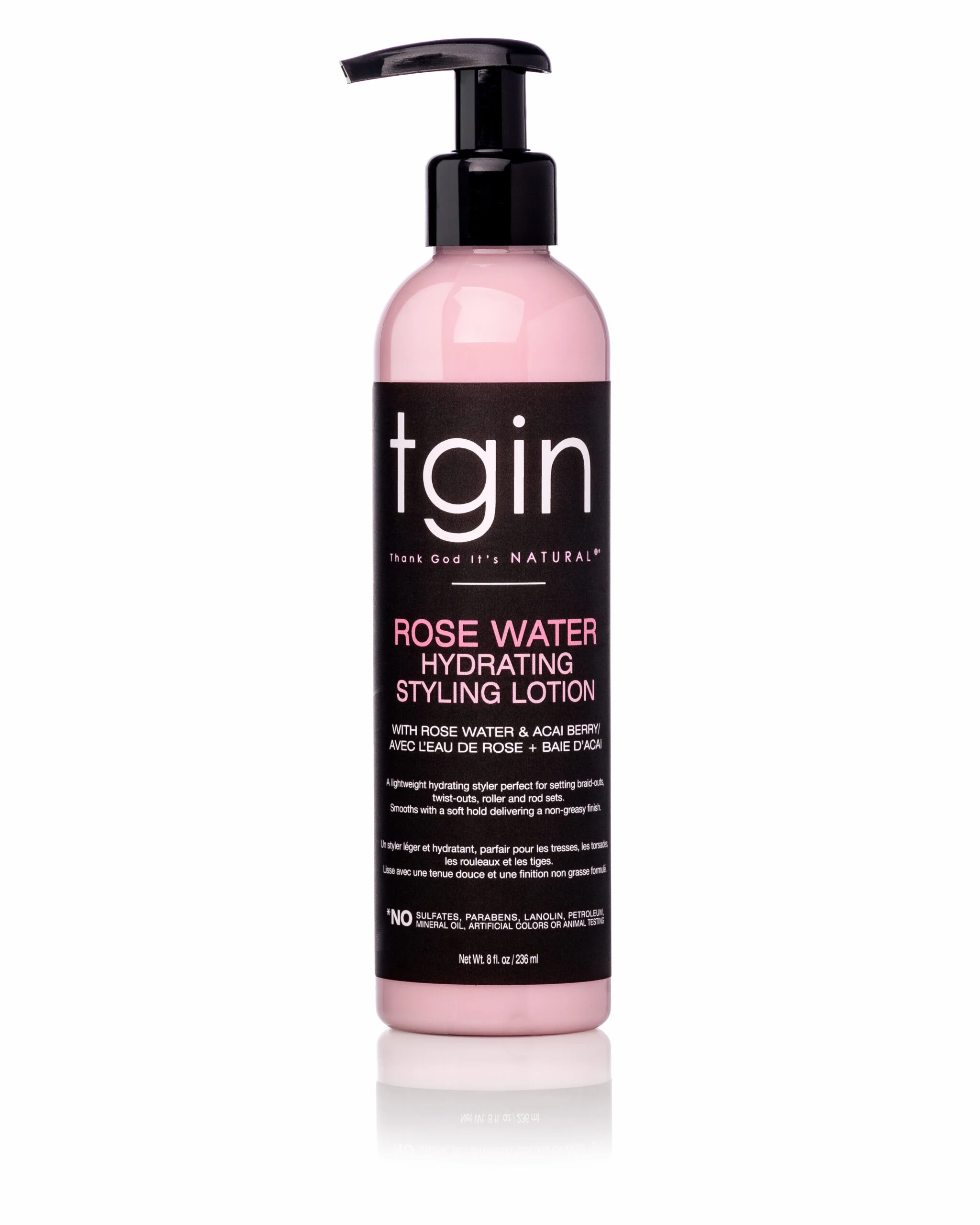 Tgin Thank God it's Natural Rose Water Hydrating Styling Lotion-8 OZ