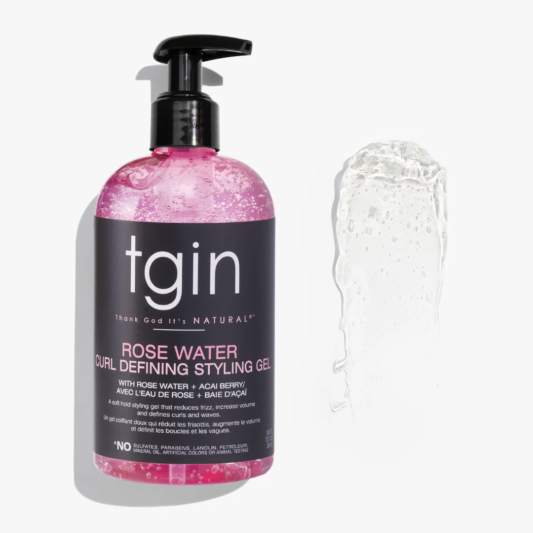 Tgin Thank God it's Natural  Rosewater Curl Defining Styling Gel – 13oz