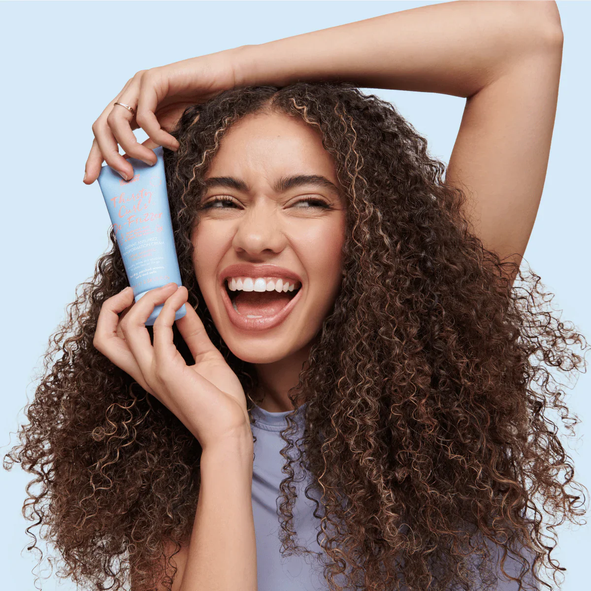 Umberto Giannini Thirsty Curls De-Frizzer Instant Anti-Frizz Transformation Cream 100ml/3.38oz - Image 3
