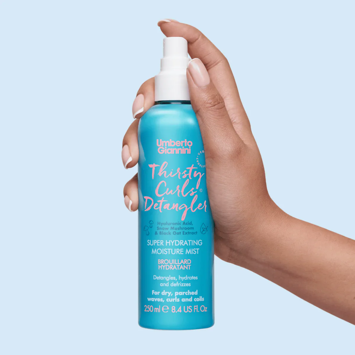 Umberto Giannini Thirsty Curls Detangler Super Hydrating Moisture Mist 250ml/8.4oz - Image 3