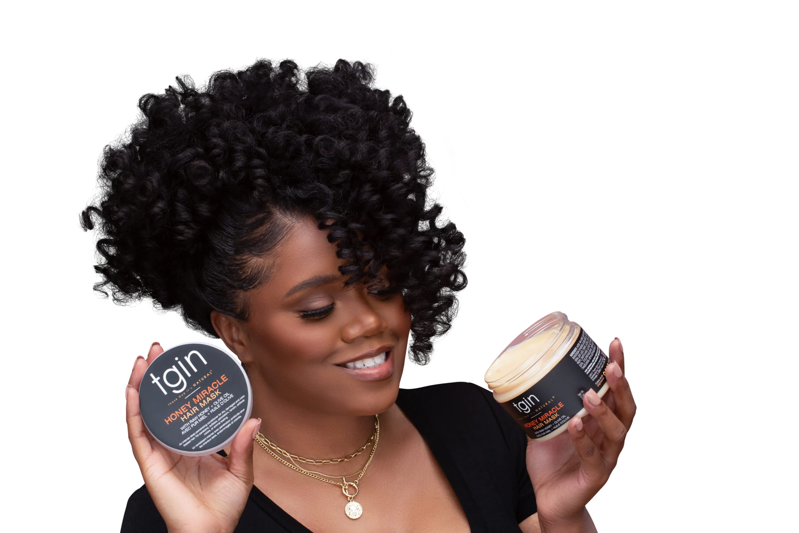 Tgin Thank God it's Natural Honey Miracle Hair Mask-12 oz