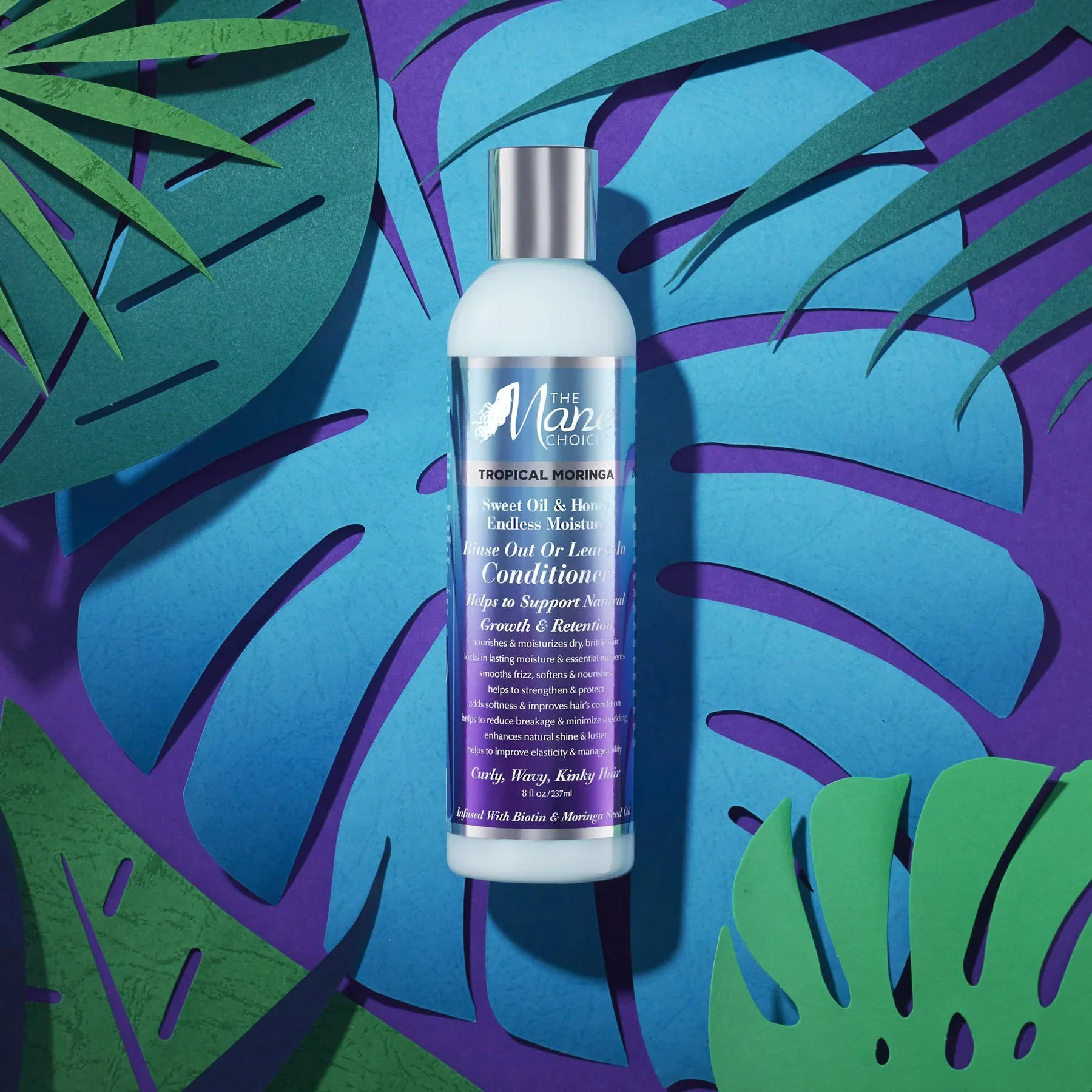 The Mane Choice Tropical Moringa Sweet Oil & Honey Endless Moisture Rinse Out or Leave-In Conditioner 237ml - Image 2